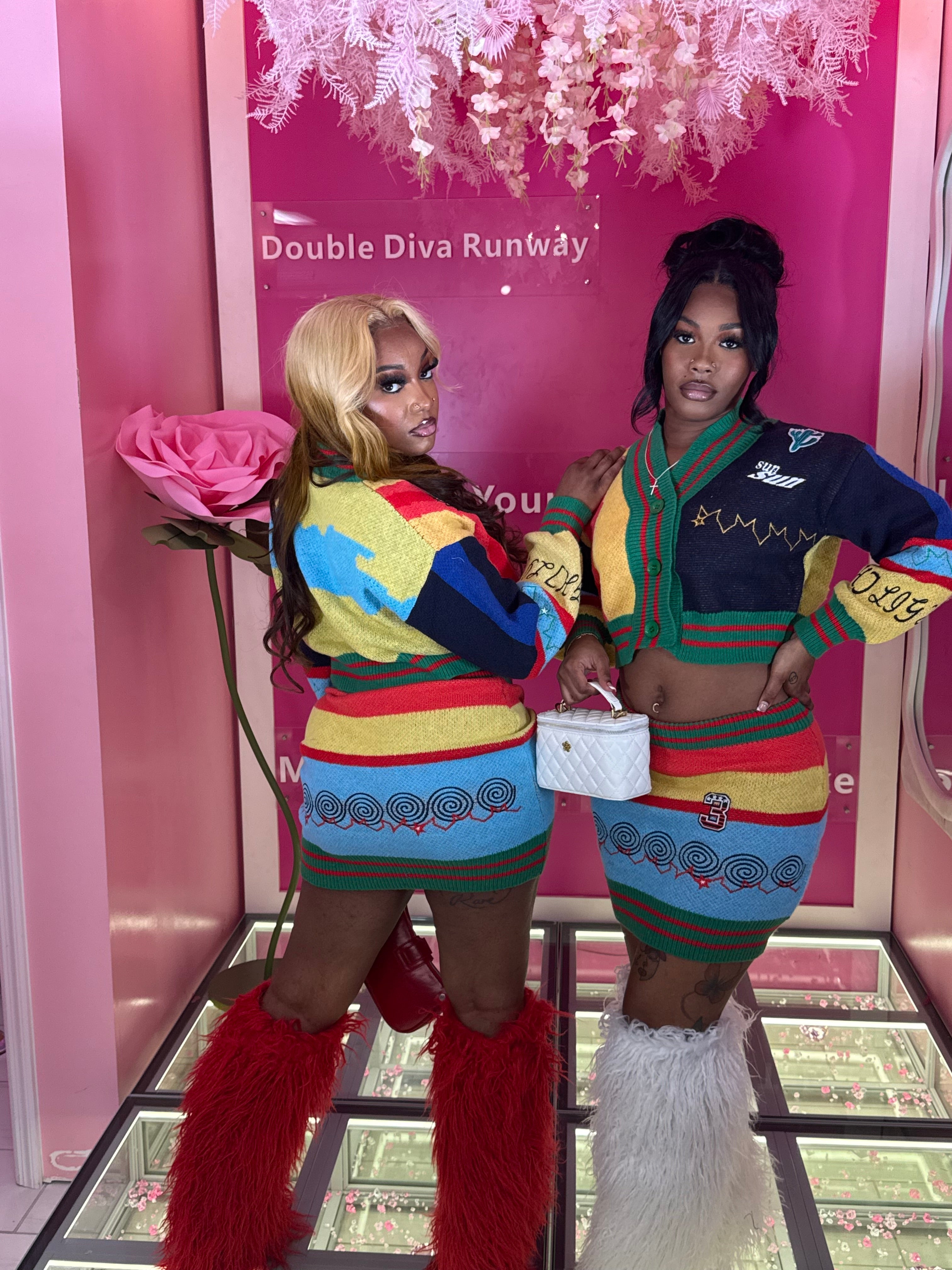 The Colors Fall Cardigan Skirt set