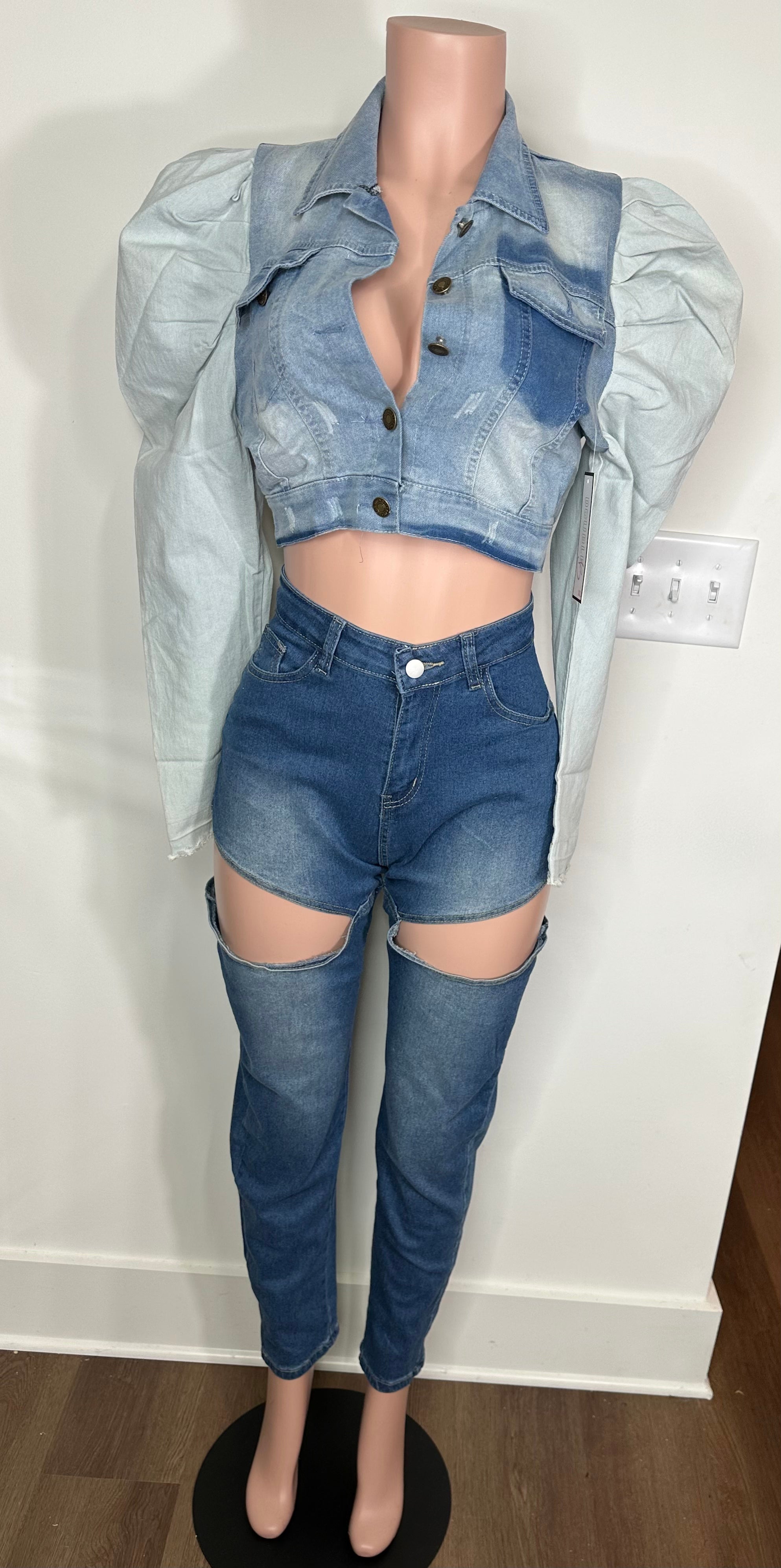 Princesses Treatment Denim Crop Jacket