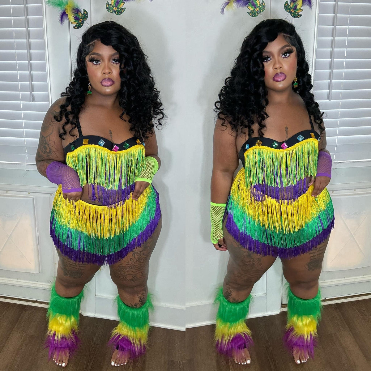 Leg Covers (Mardi Gras)