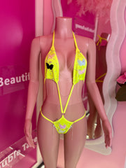 Lime green butterfly dance wear outfit