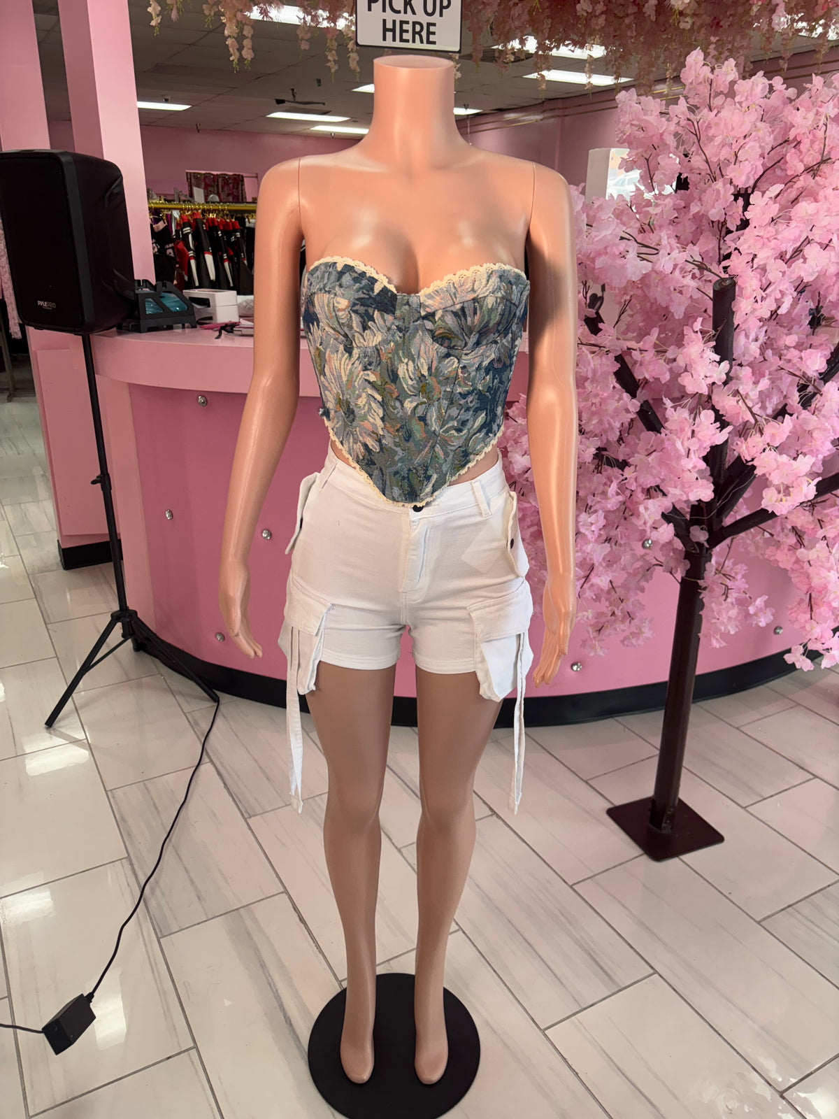 The Blue Flowers Corset top