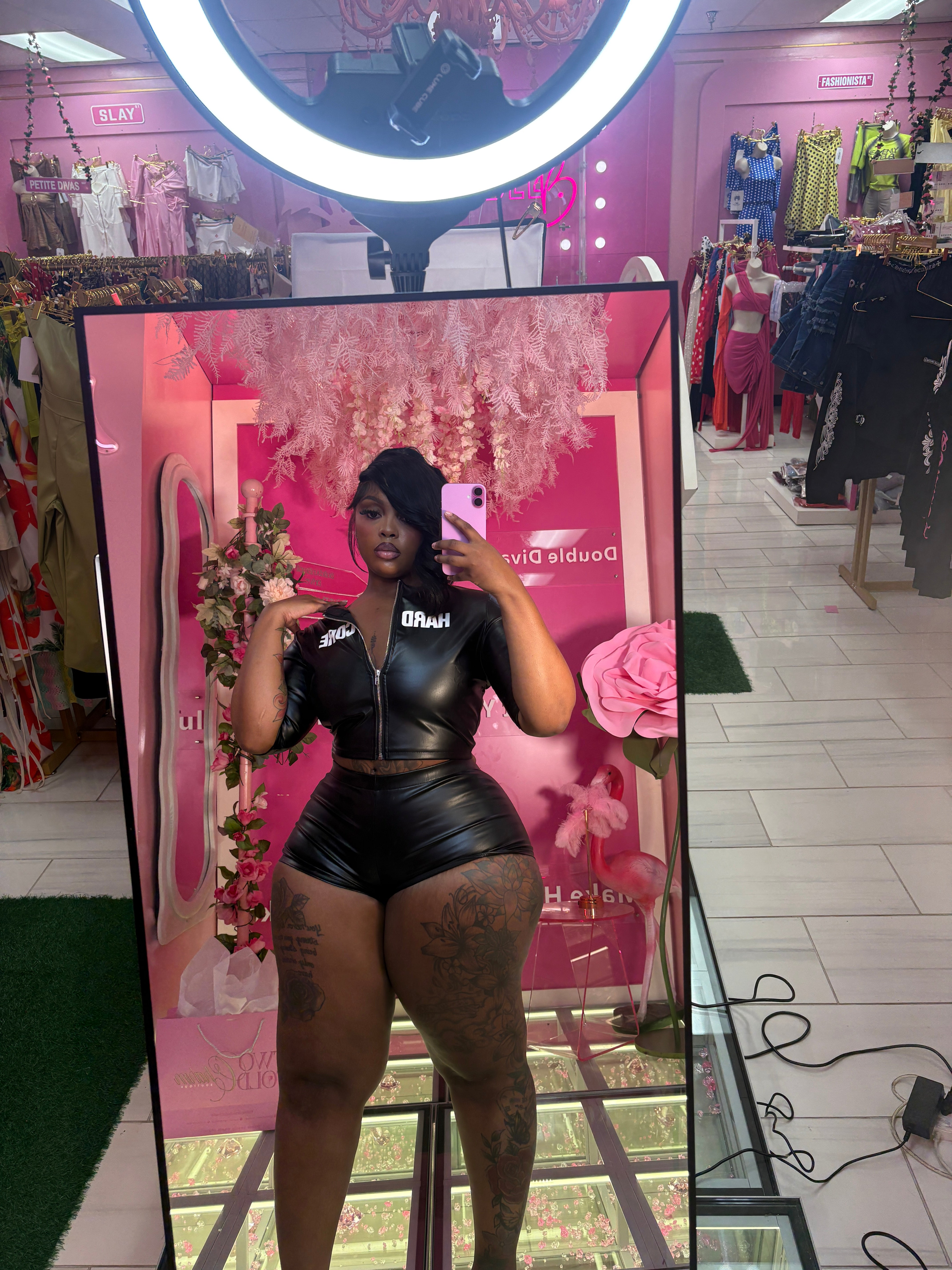 The Hardcore Leather Viraj Short Set