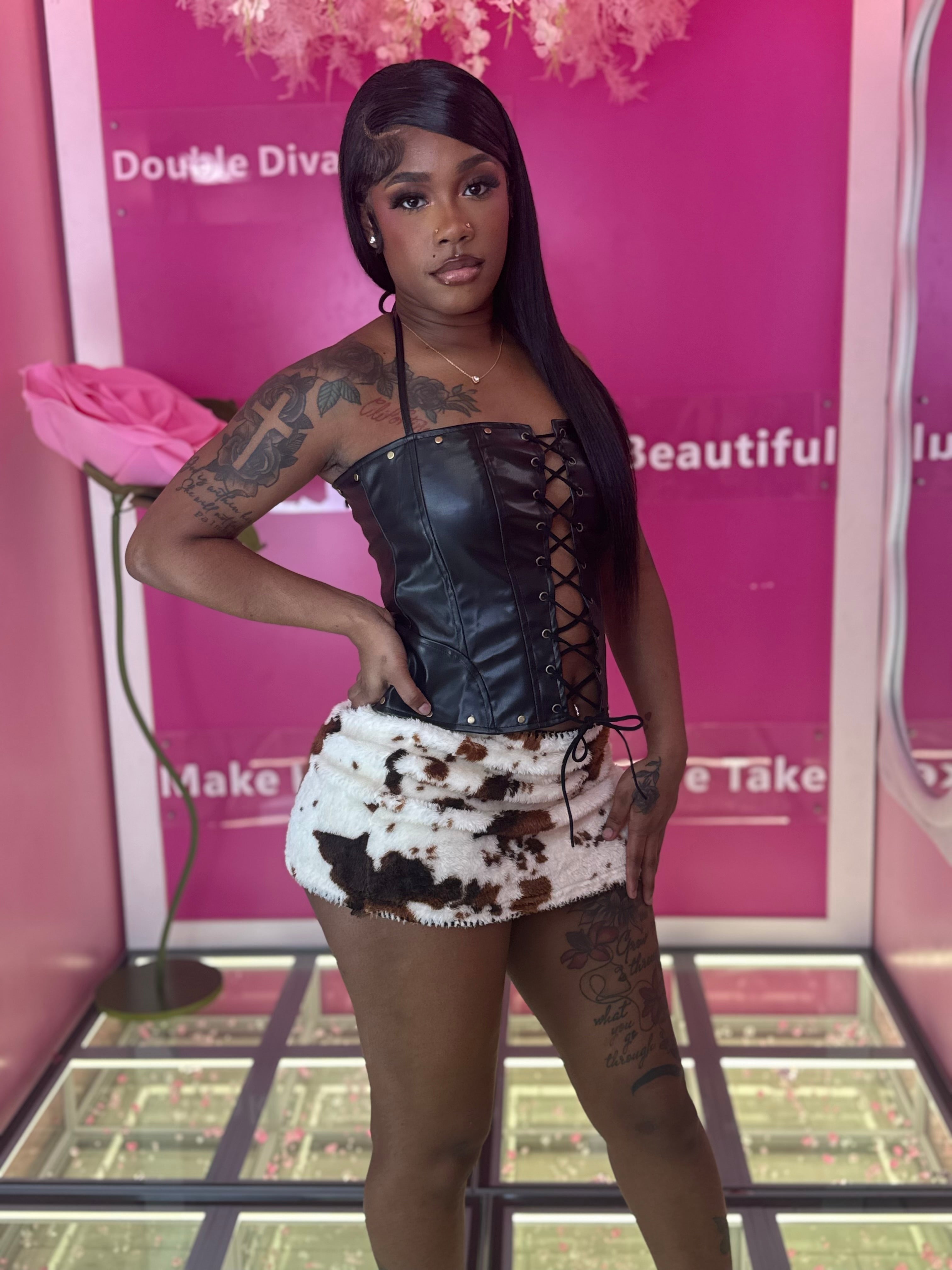 Cowboy Carter Fringe Leather Corset