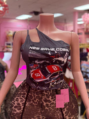 New wave one shoulder plus top