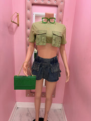 Cargo Pocket Crop Top