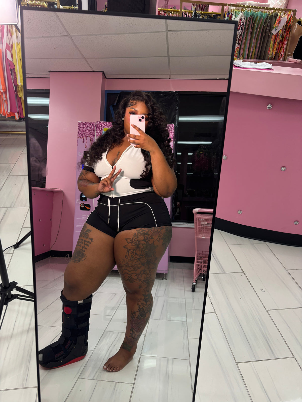 The color block Short Set