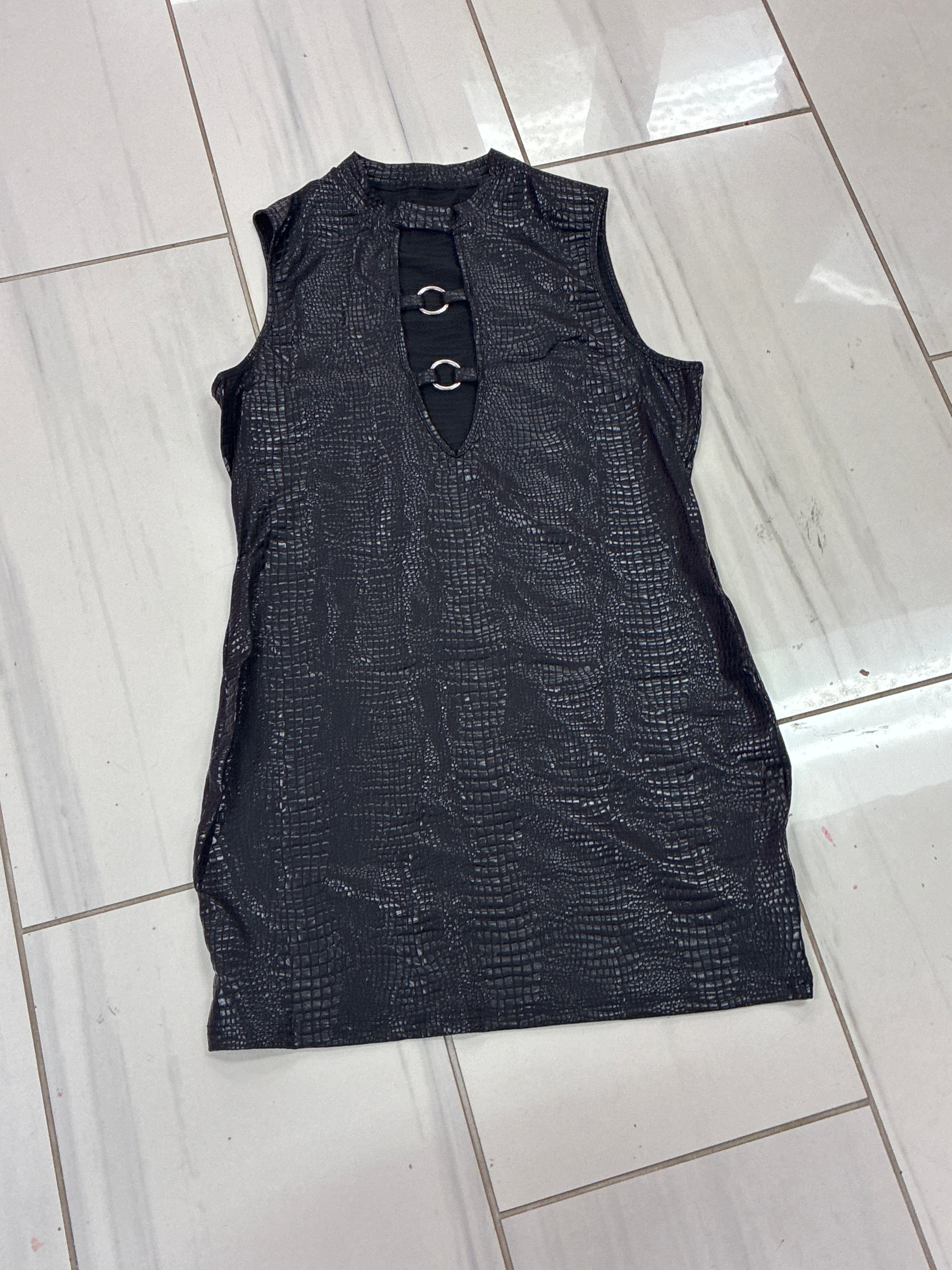 The Black Snake Skin Dress