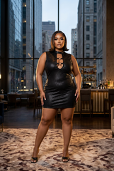 The Black Snake Skin Dress