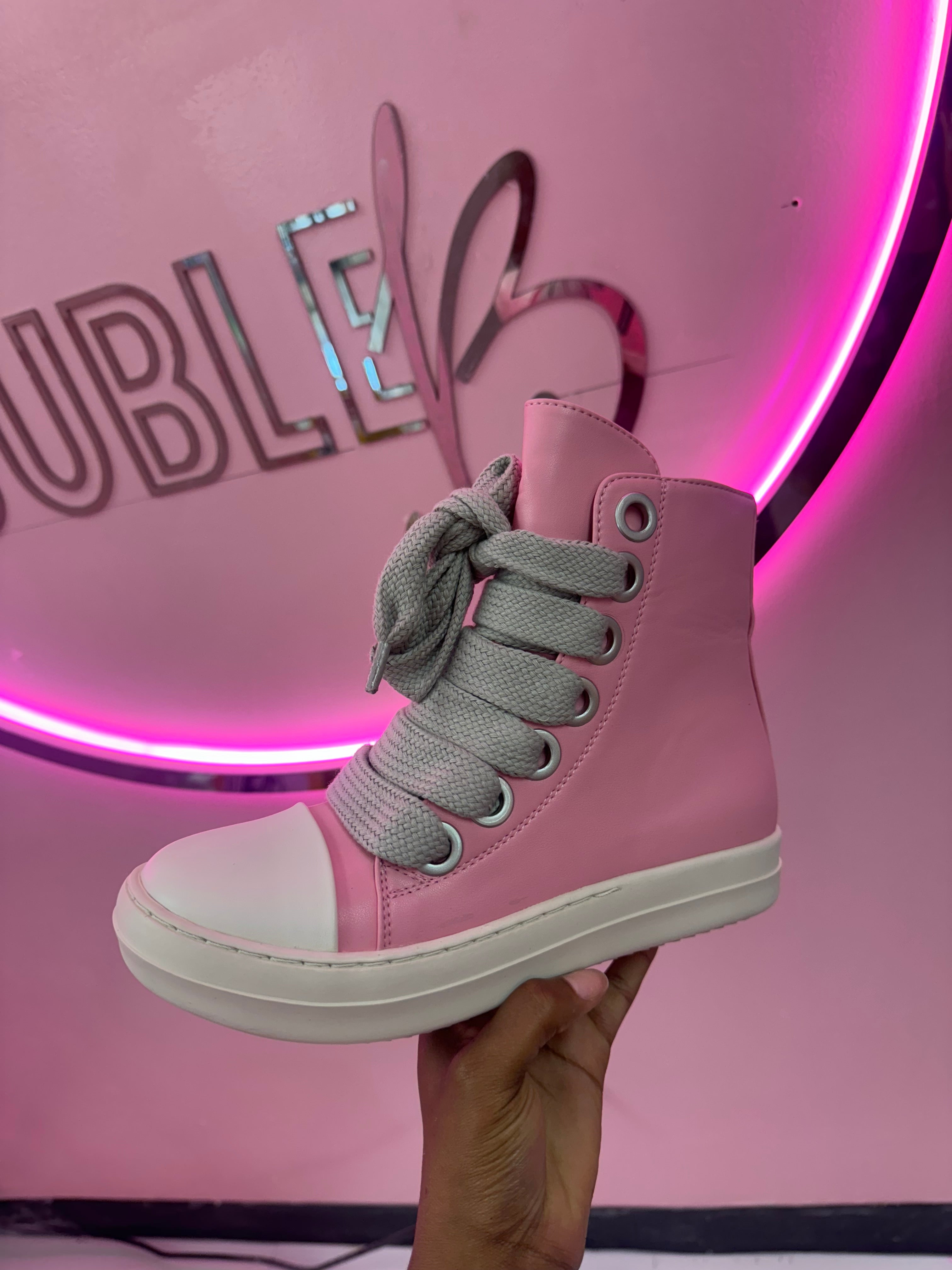 Lace up tennis shoes (Rick Owens inspired)
