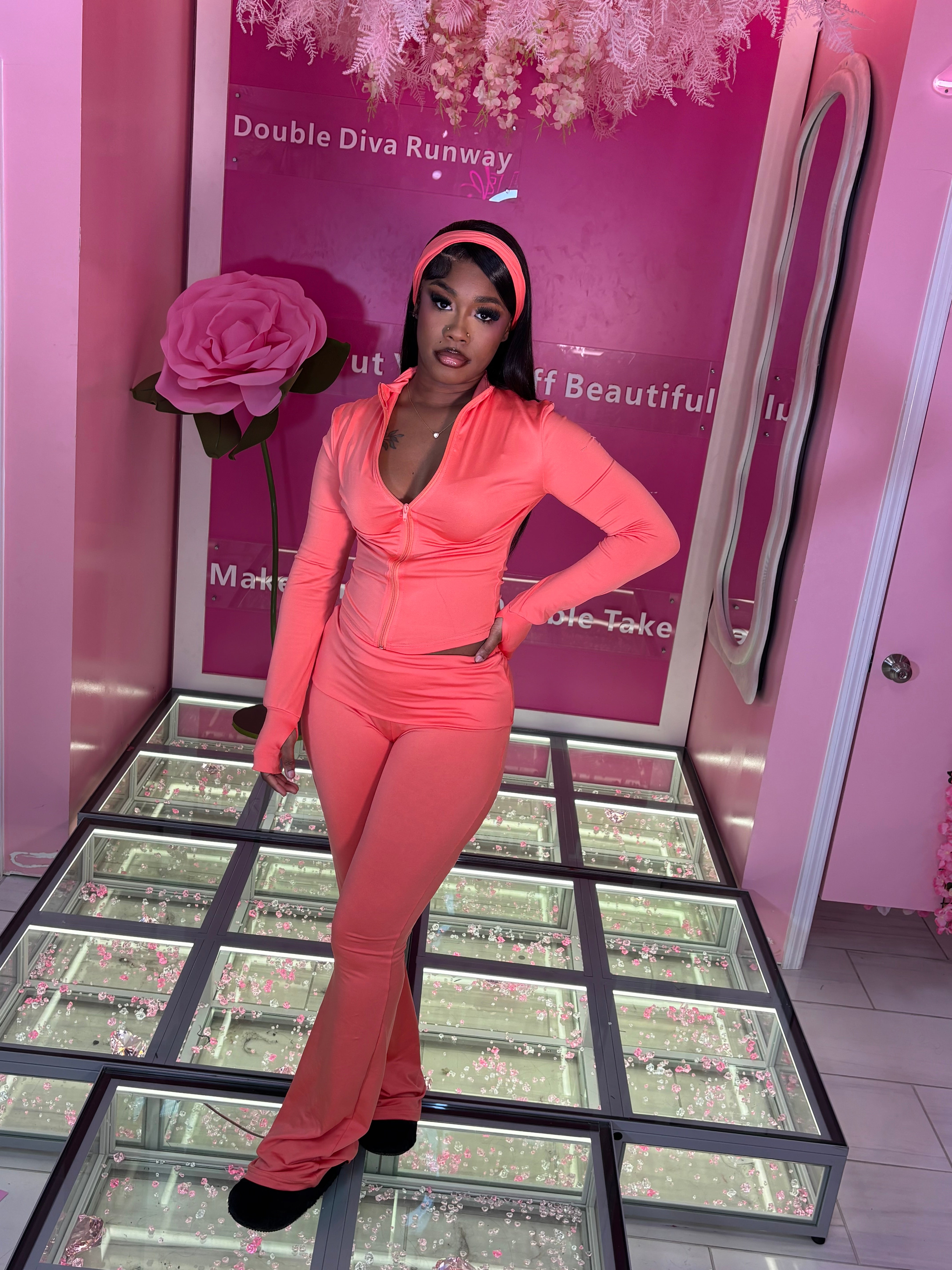 Three Piece Jacket Headband Lounge Set