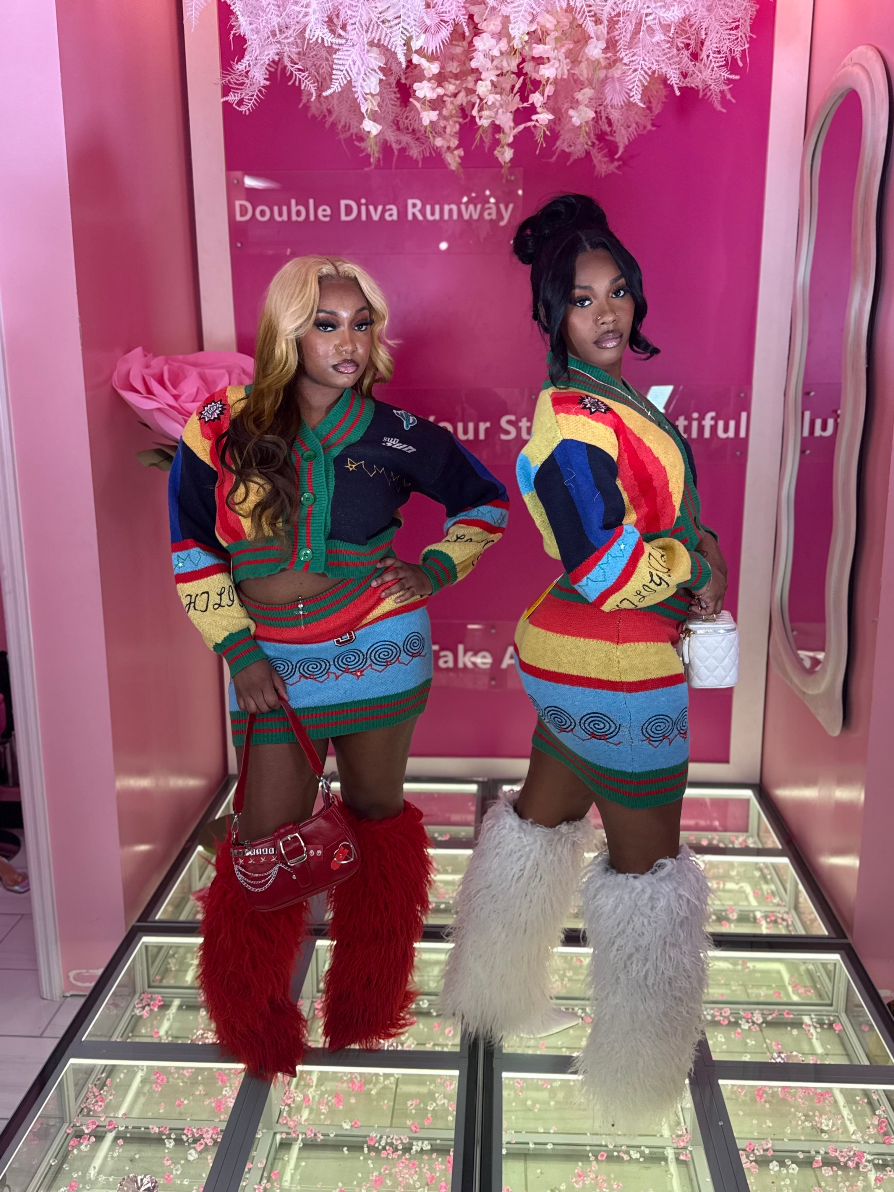 The Colors Fall Cardigan Skirt set