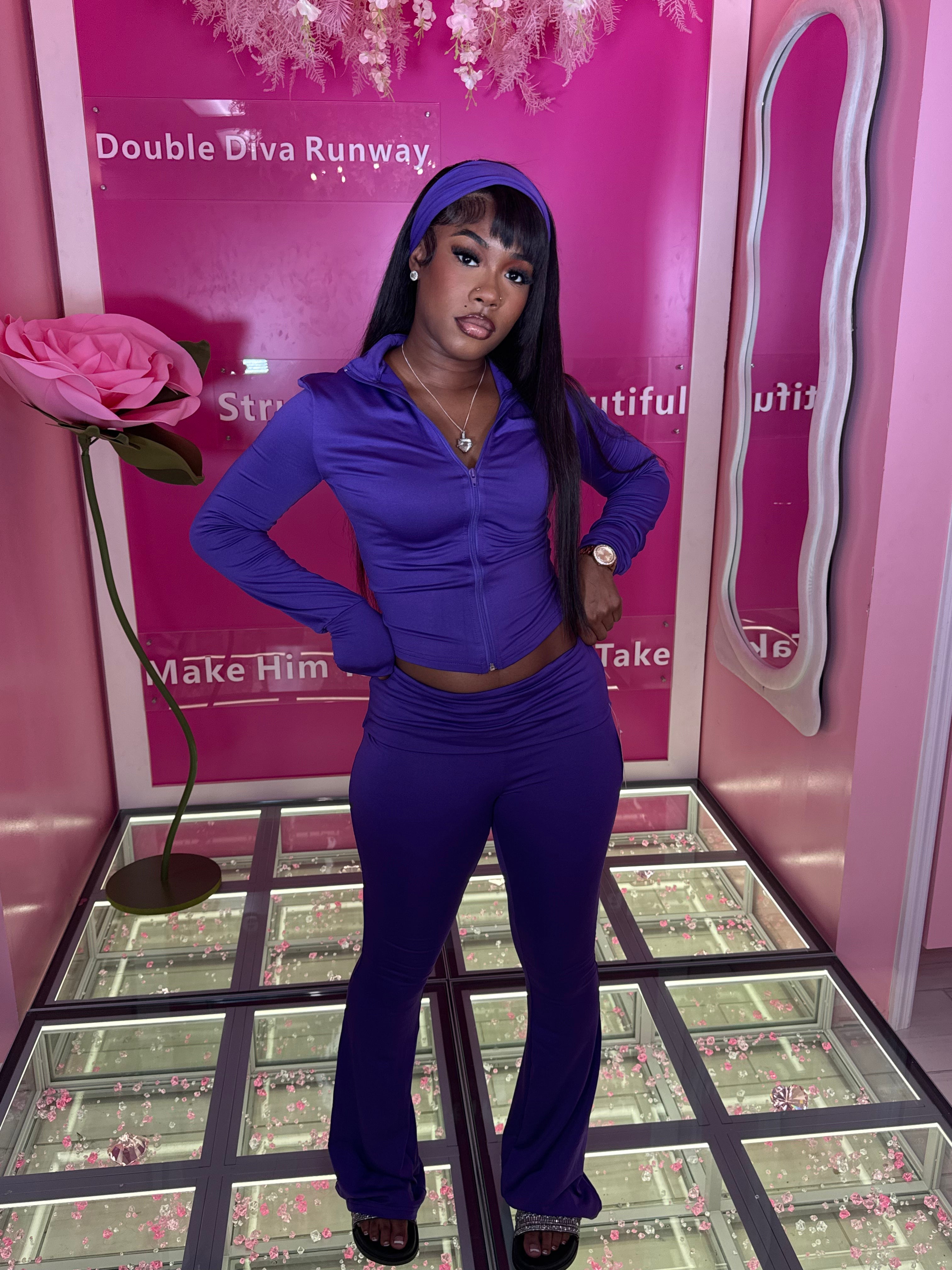 Three Piece Jacket Headband Lounge Set