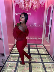 The center of attention fur jumper