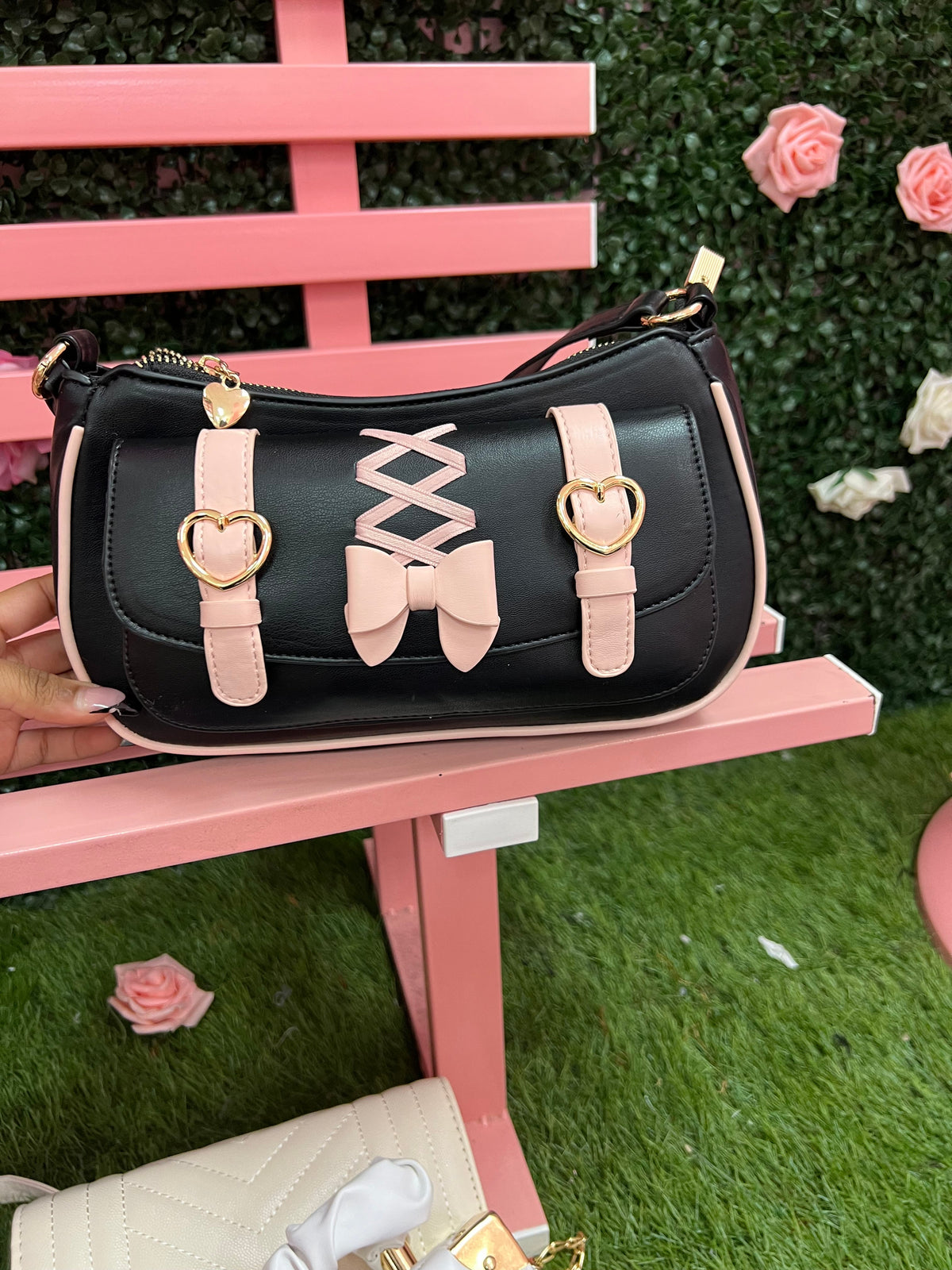 The Ribbon Bow Lace up Purse