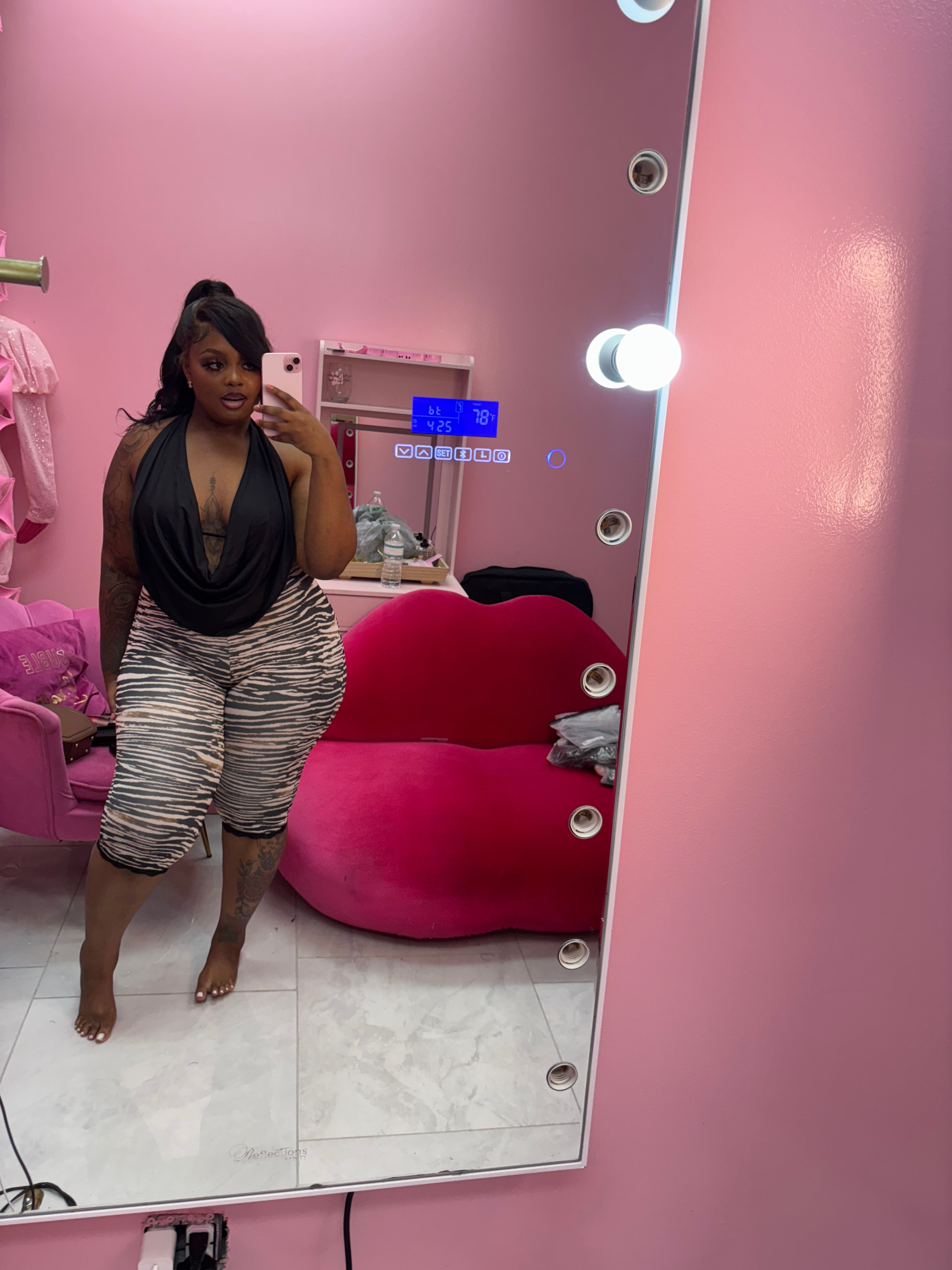 Ms Act Badd Back Out Halter and Capri Set