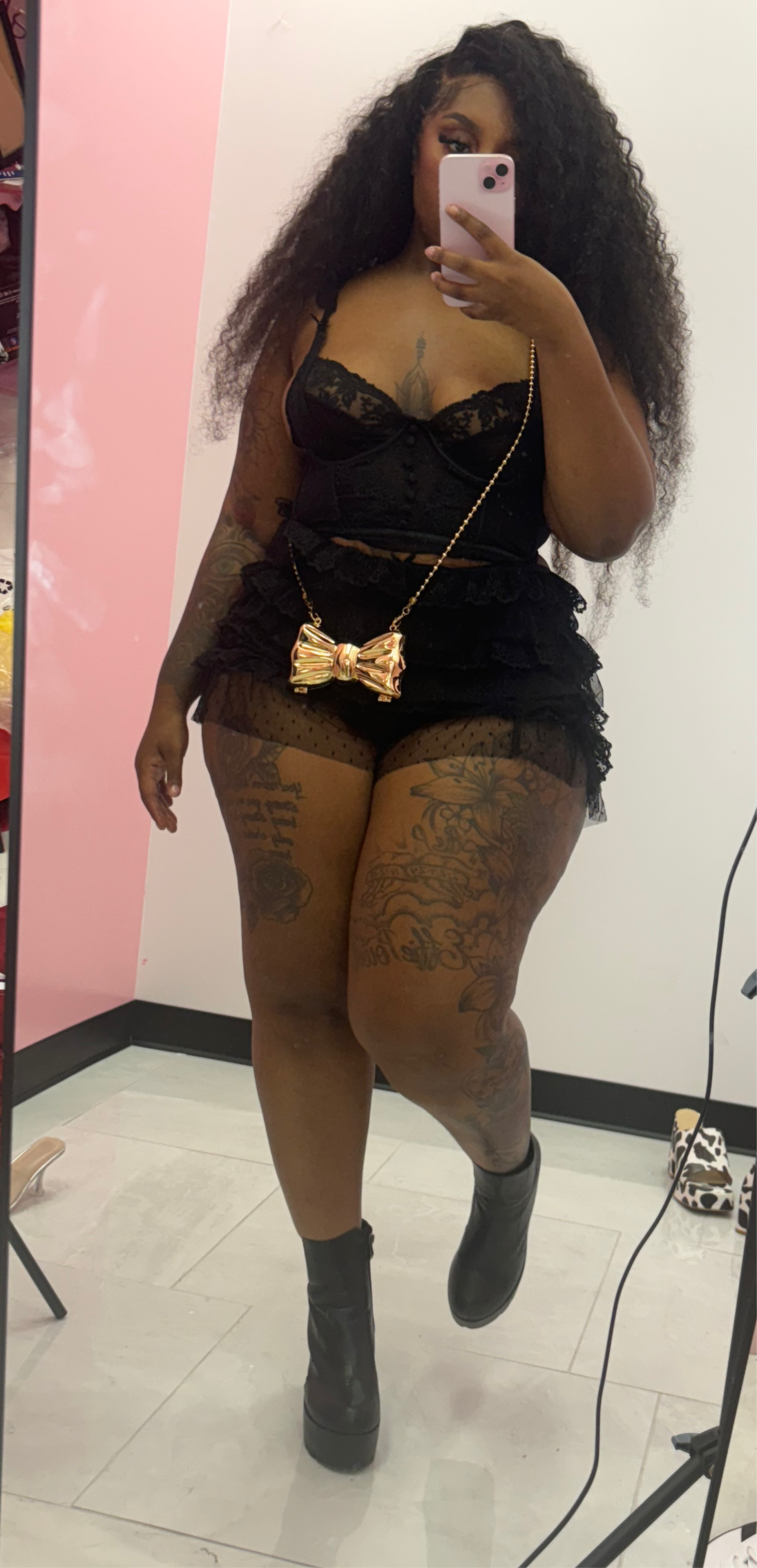The Corset Top and Ruffle Short Set