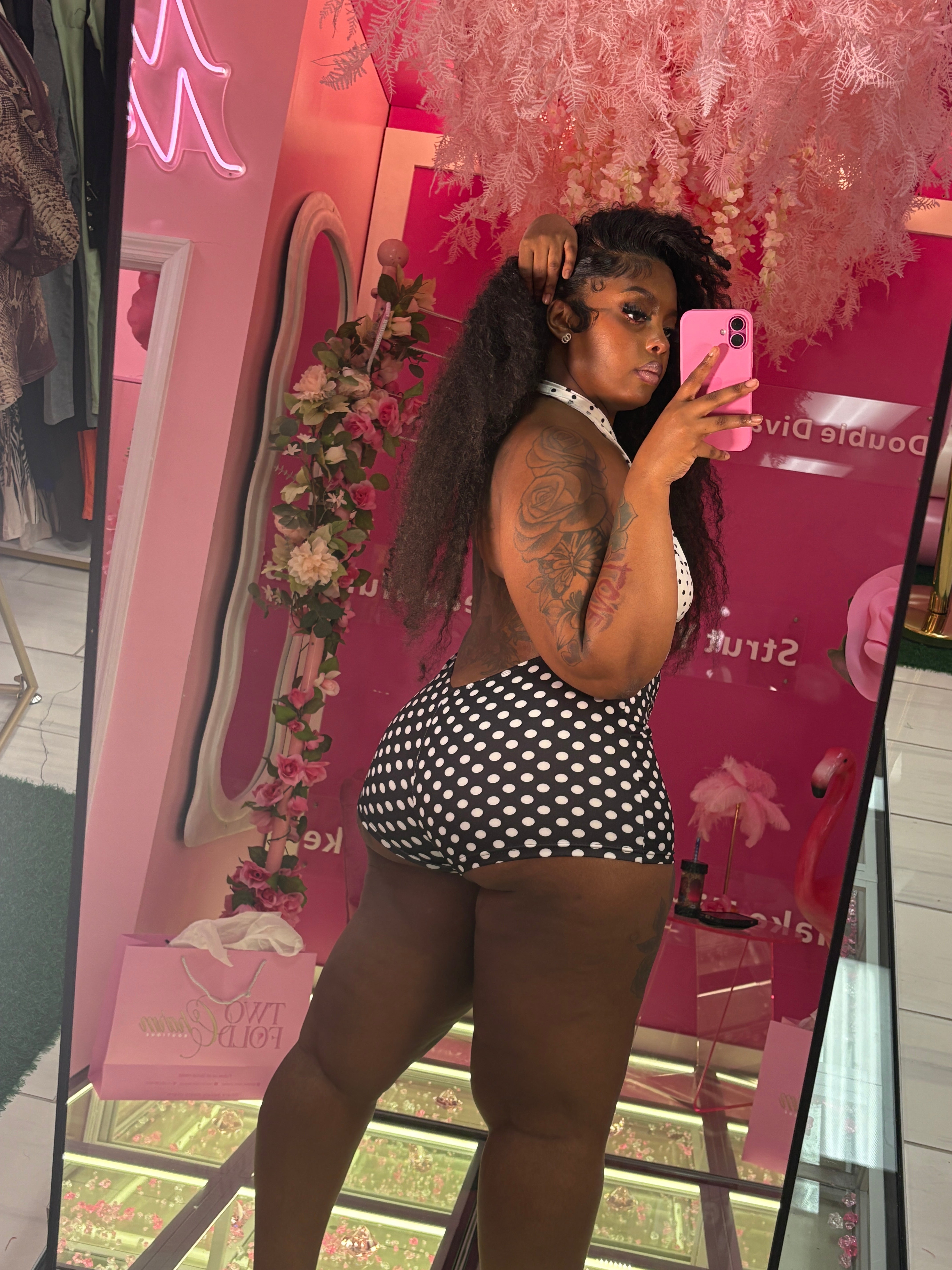 The Drama Girl polka dot romper