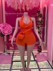 Blooming Orange Romper