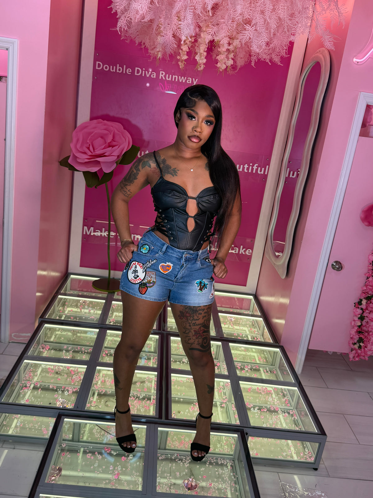 Sexy Leather V-Cut Corset