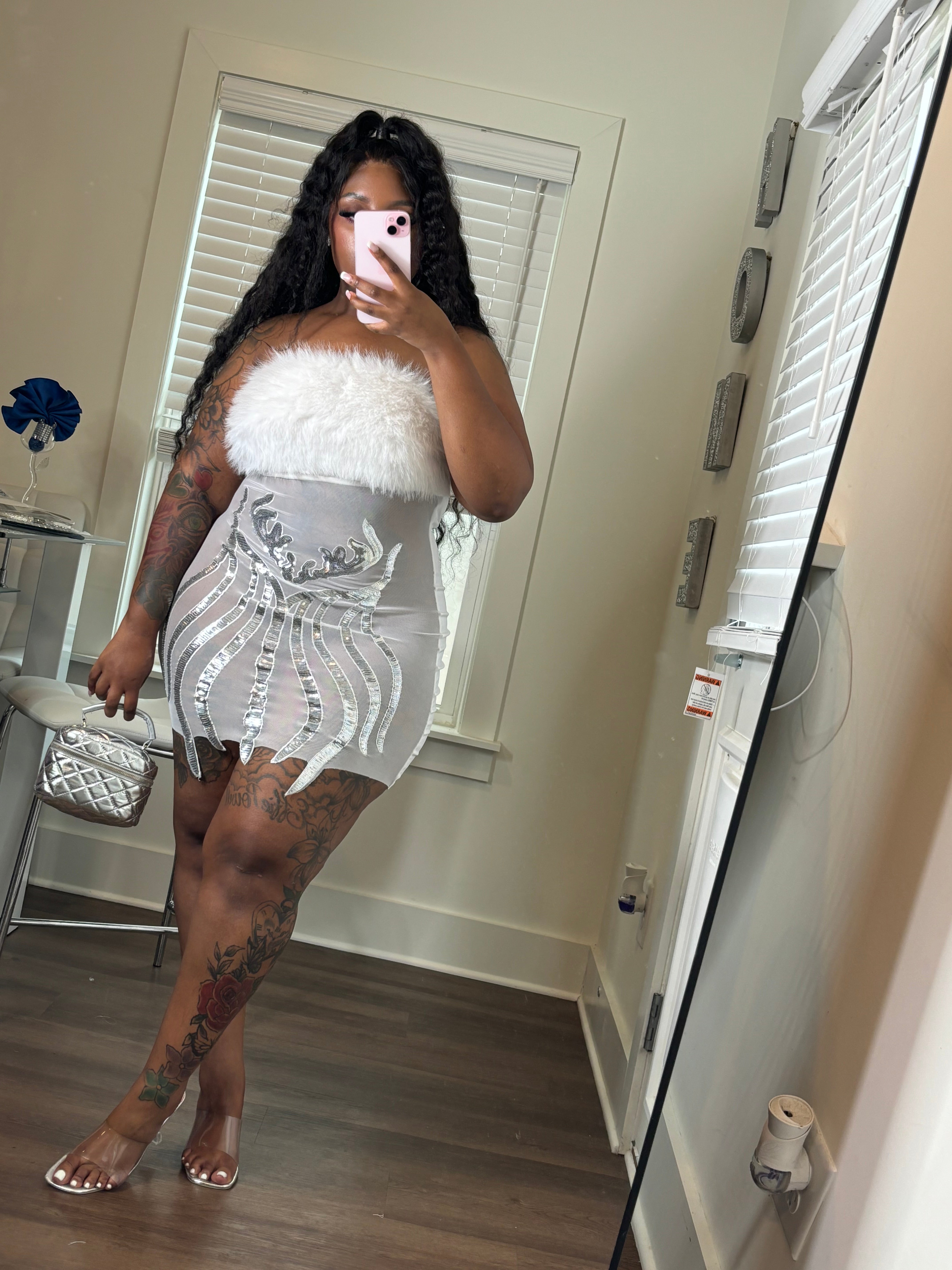 The White affair sequin Dress