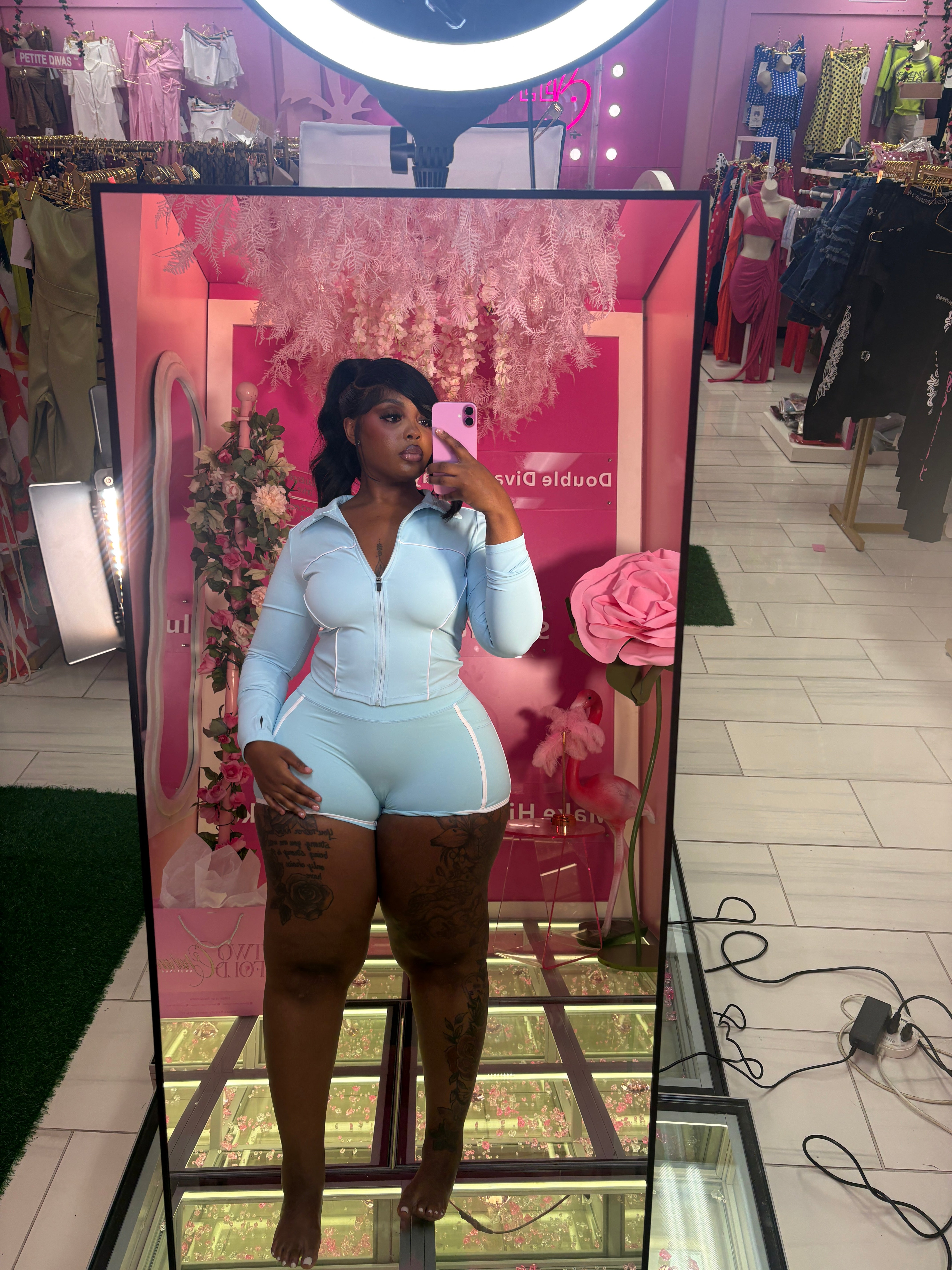 The Viral fitted Three piece lulu Short Set