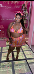 Plus Fun In The Sun Four Piece Sheer Bikini Swim Set w/ Cover Up