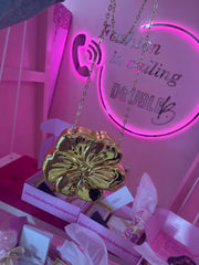 The Gold Flower Girl Purse