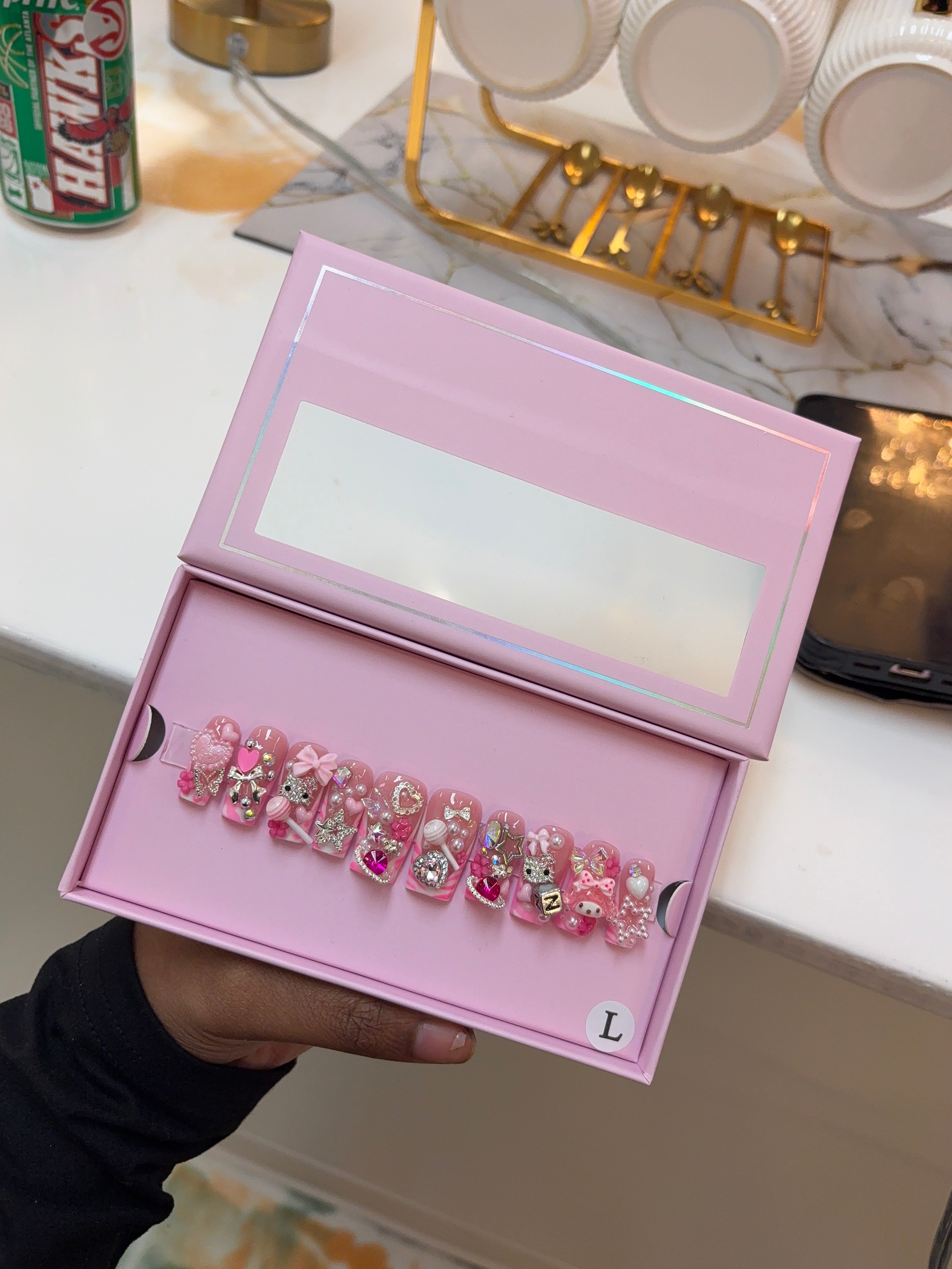 Custom charmer press on nails