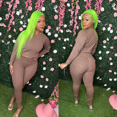 The Knit fall Tight Set