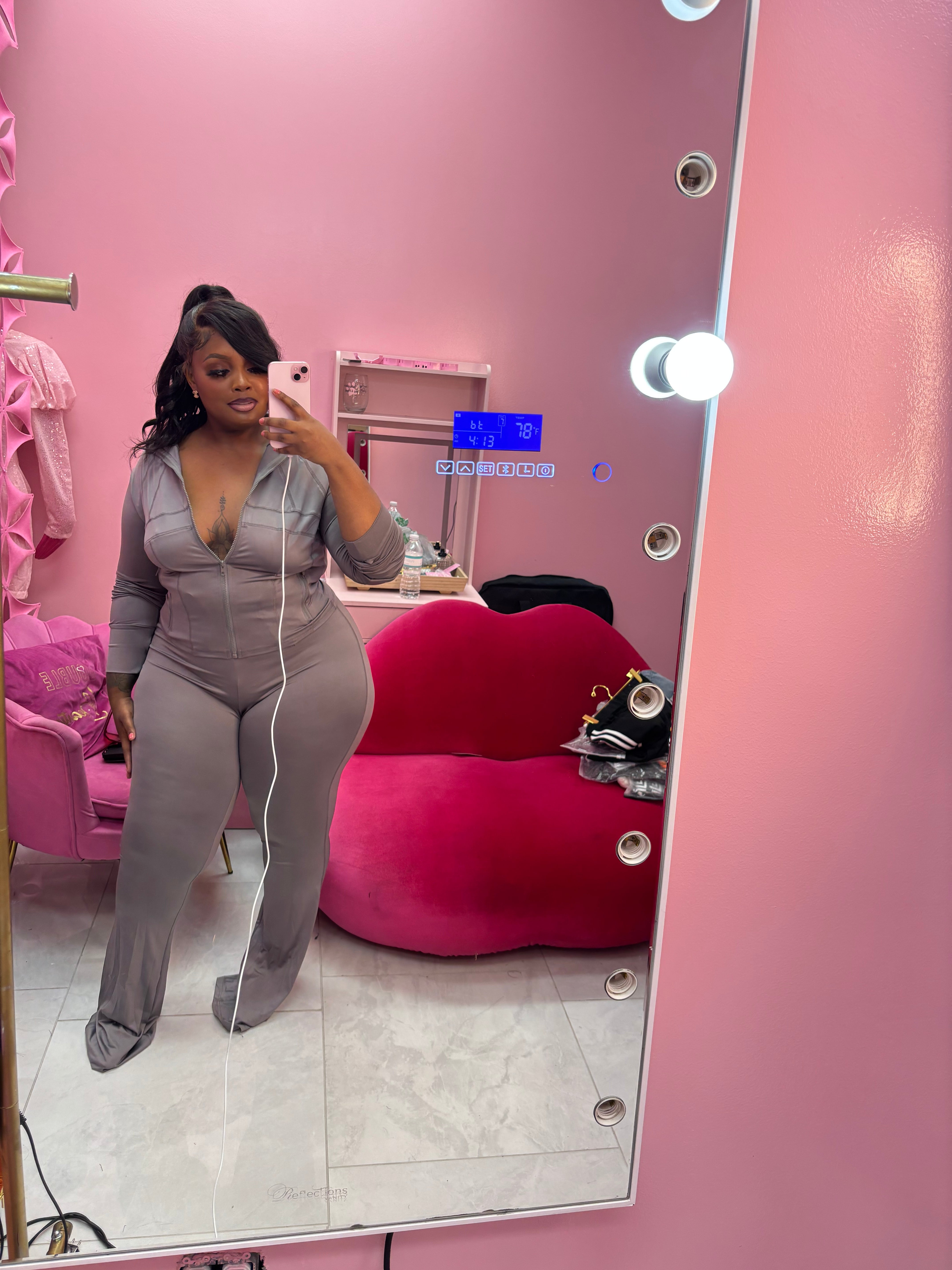 For The Gym Active Wide Leg Pants Set (Lulu inspired set)