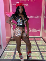 Tiger Lace Up Shorts