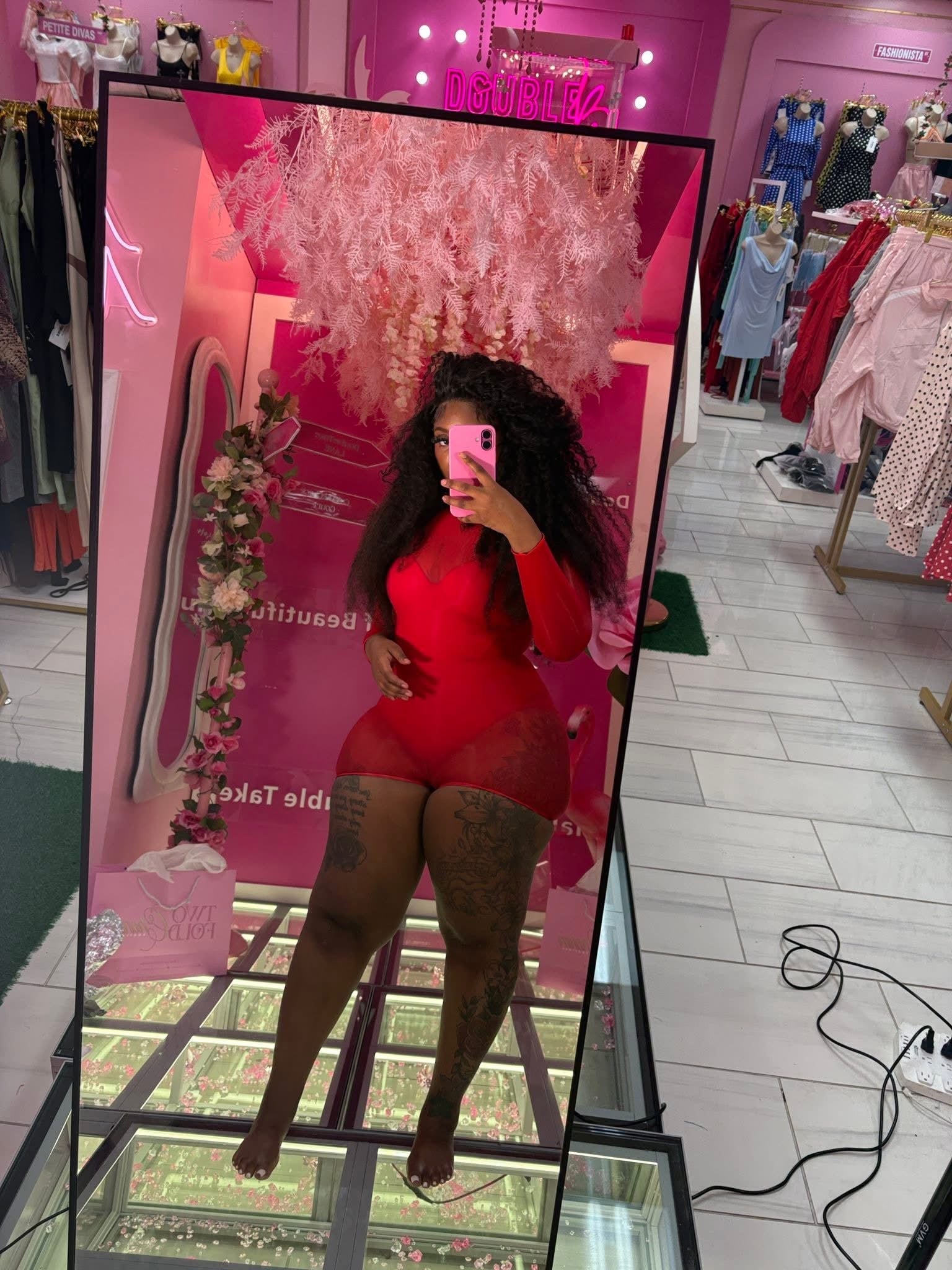 Center of attention Sheer Jumper