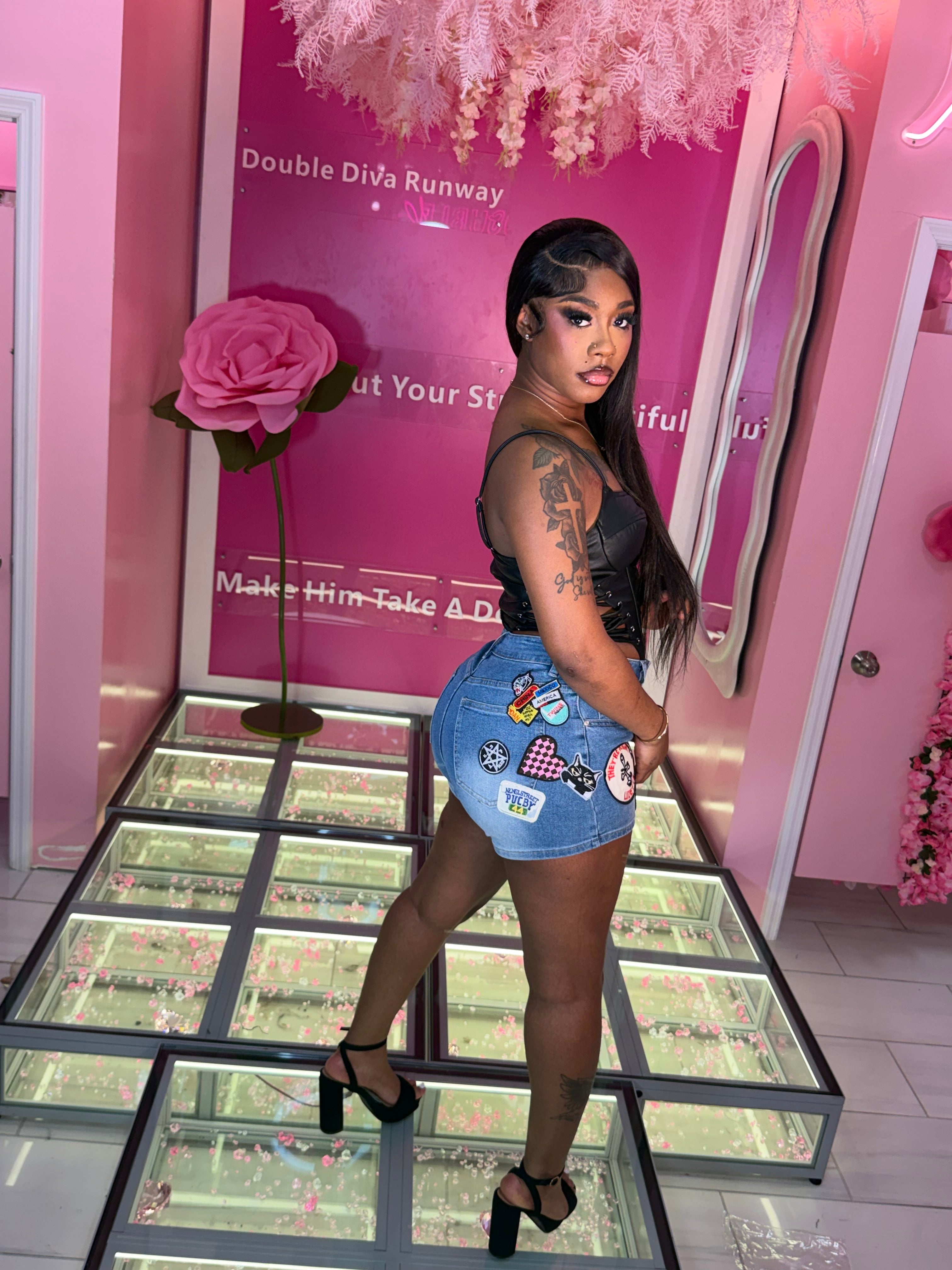 Sexy Leather V-Cut Corset