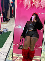 SoGlam Leather & Fur Jacket