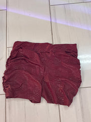 The Burgundy Snake Print Shorts