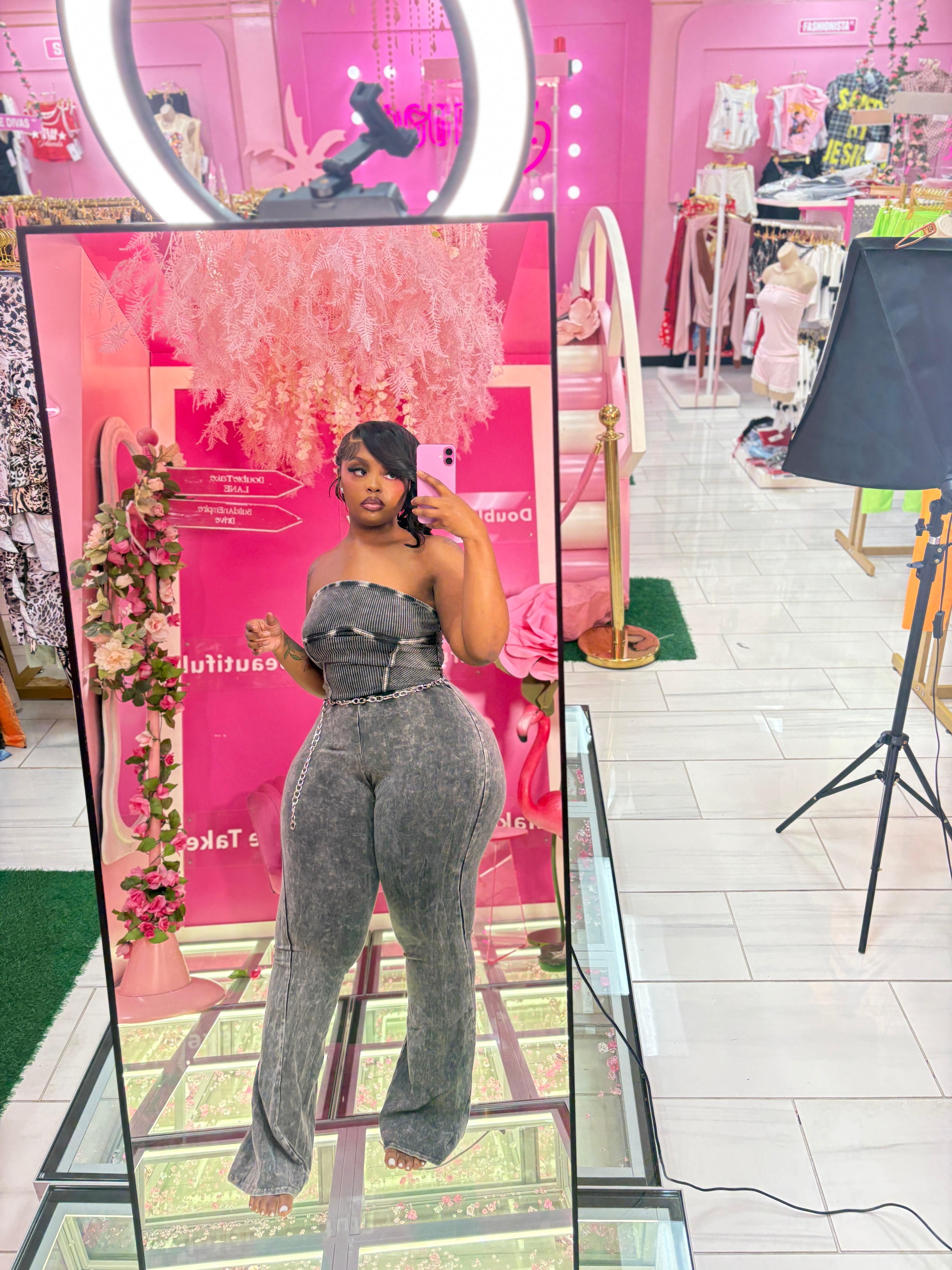 Stonewash Fitted Romper
