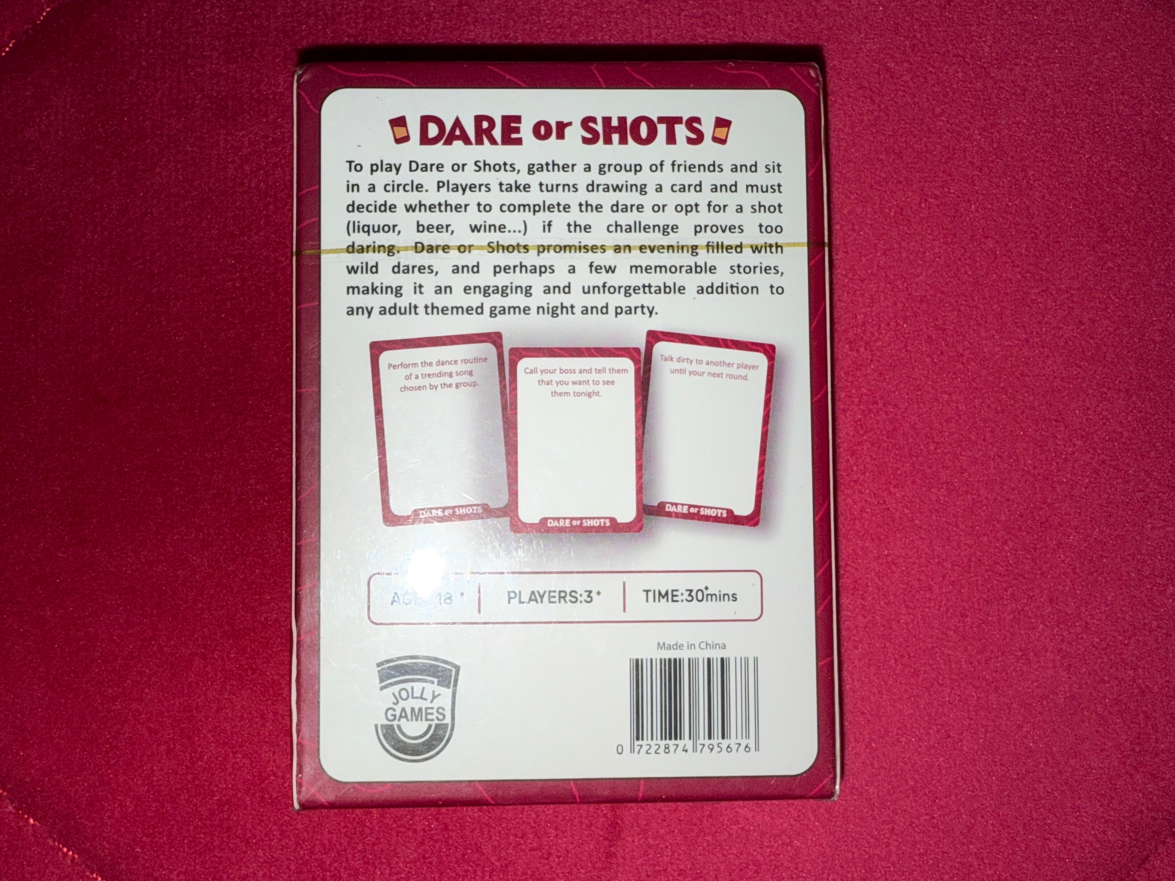Dare or Shots Card Game