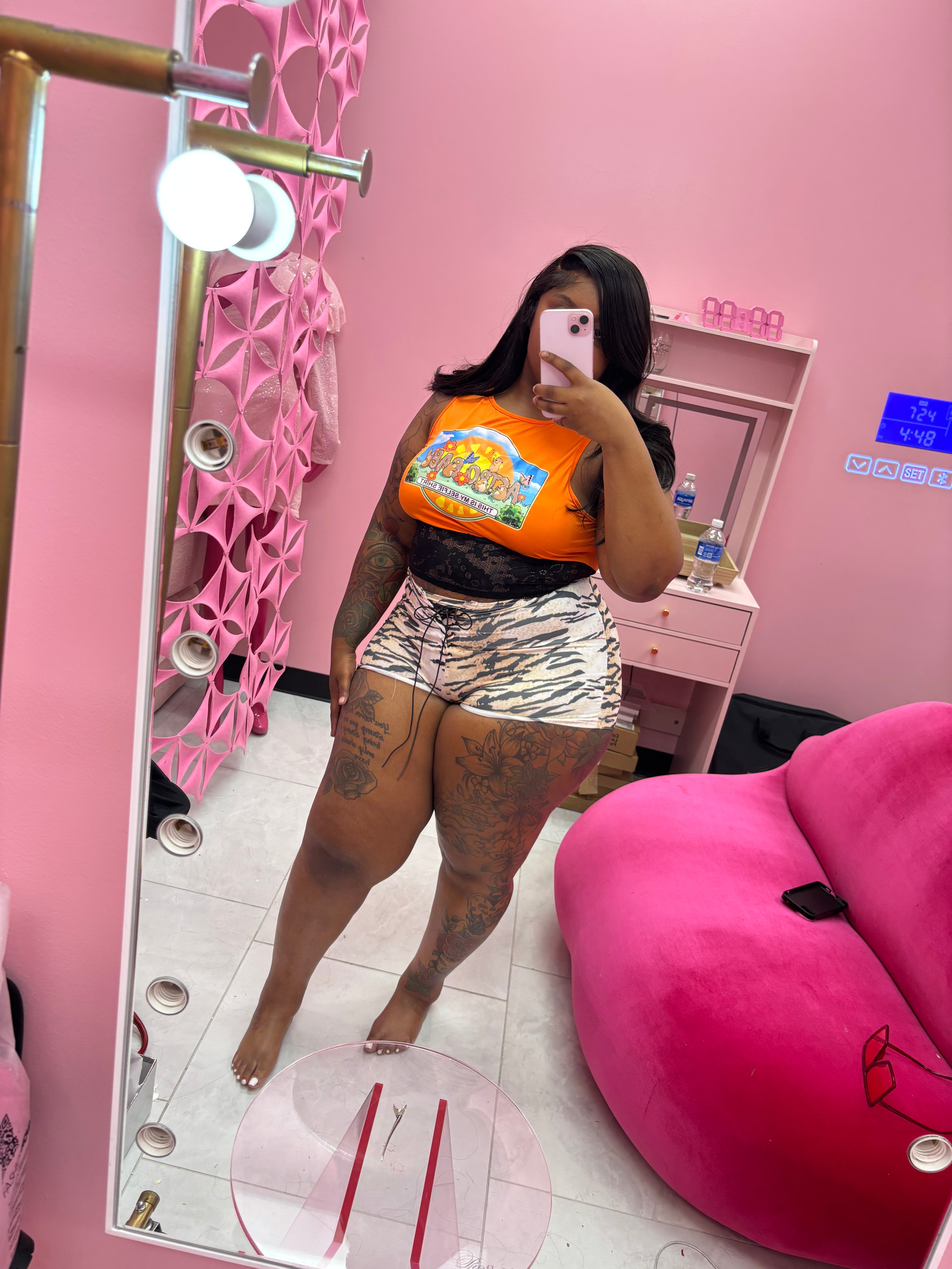 In the Jungle Plus Size Short Set