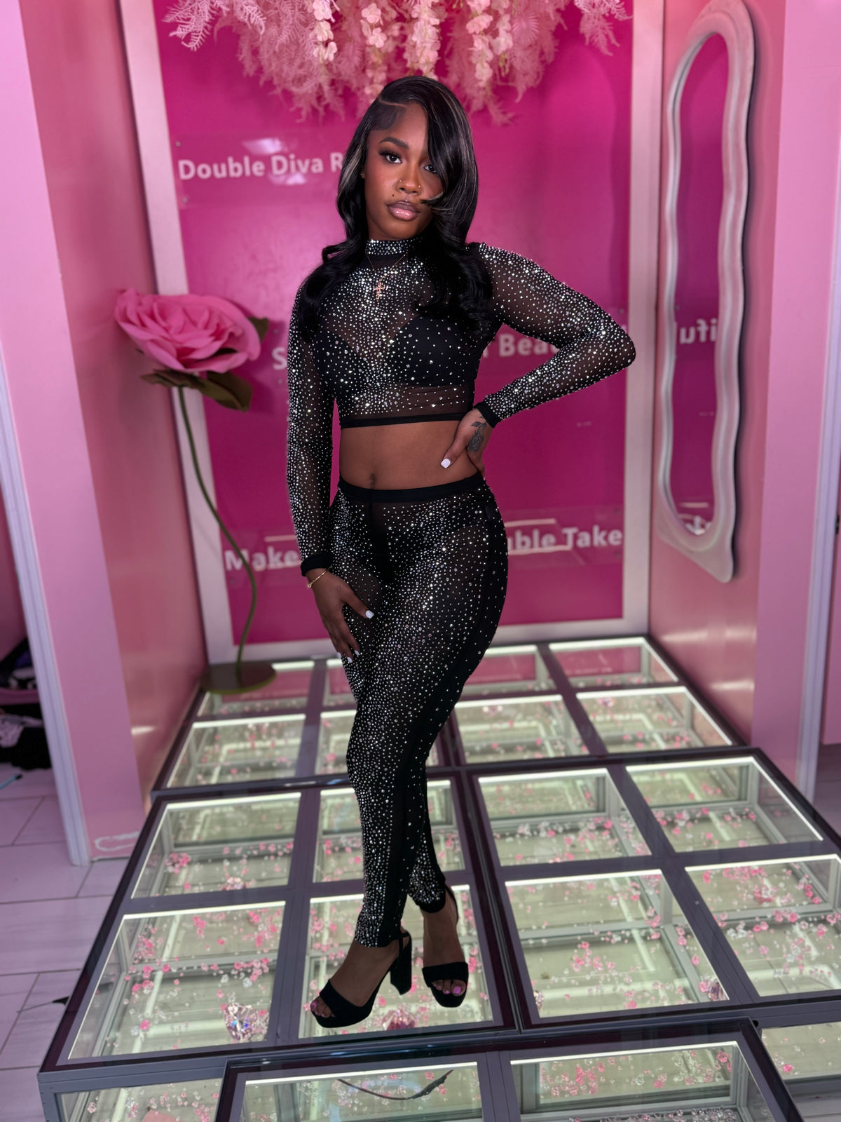 The Diamond Sheer set