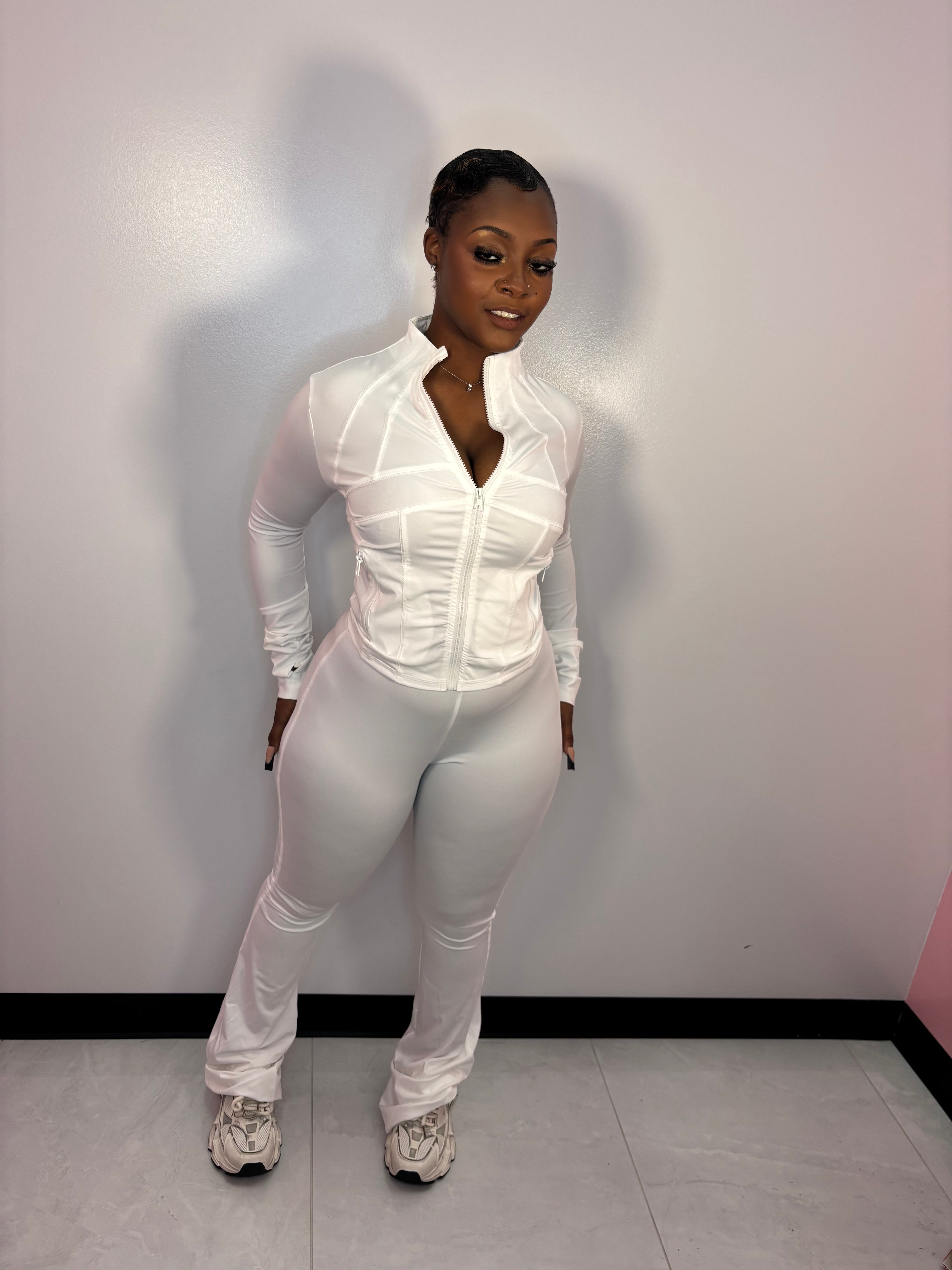 For The Gym Active Wide Leg Pants Set (Lulu inspired set)