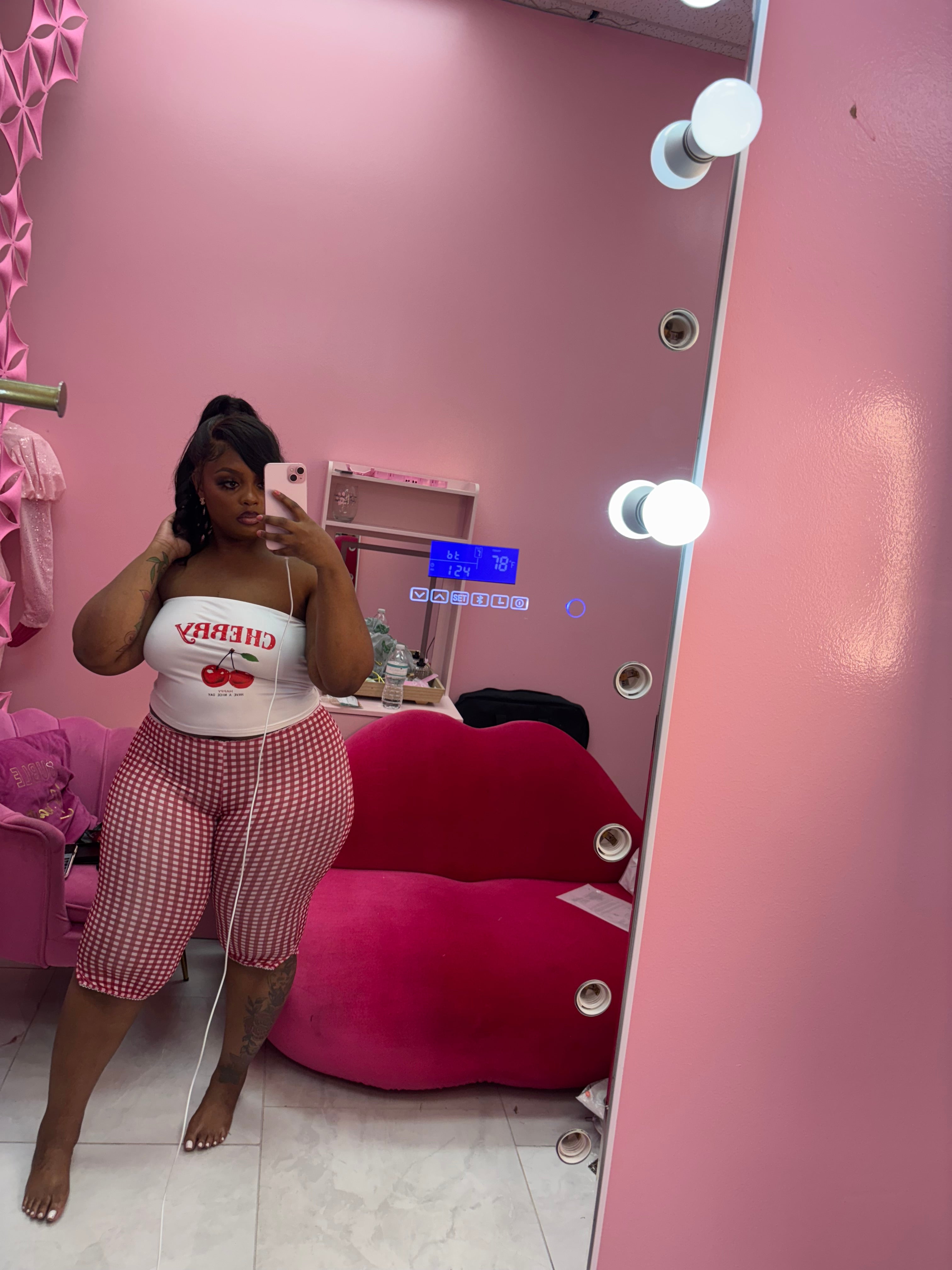 Ms Cherry Halter and Capri Set
