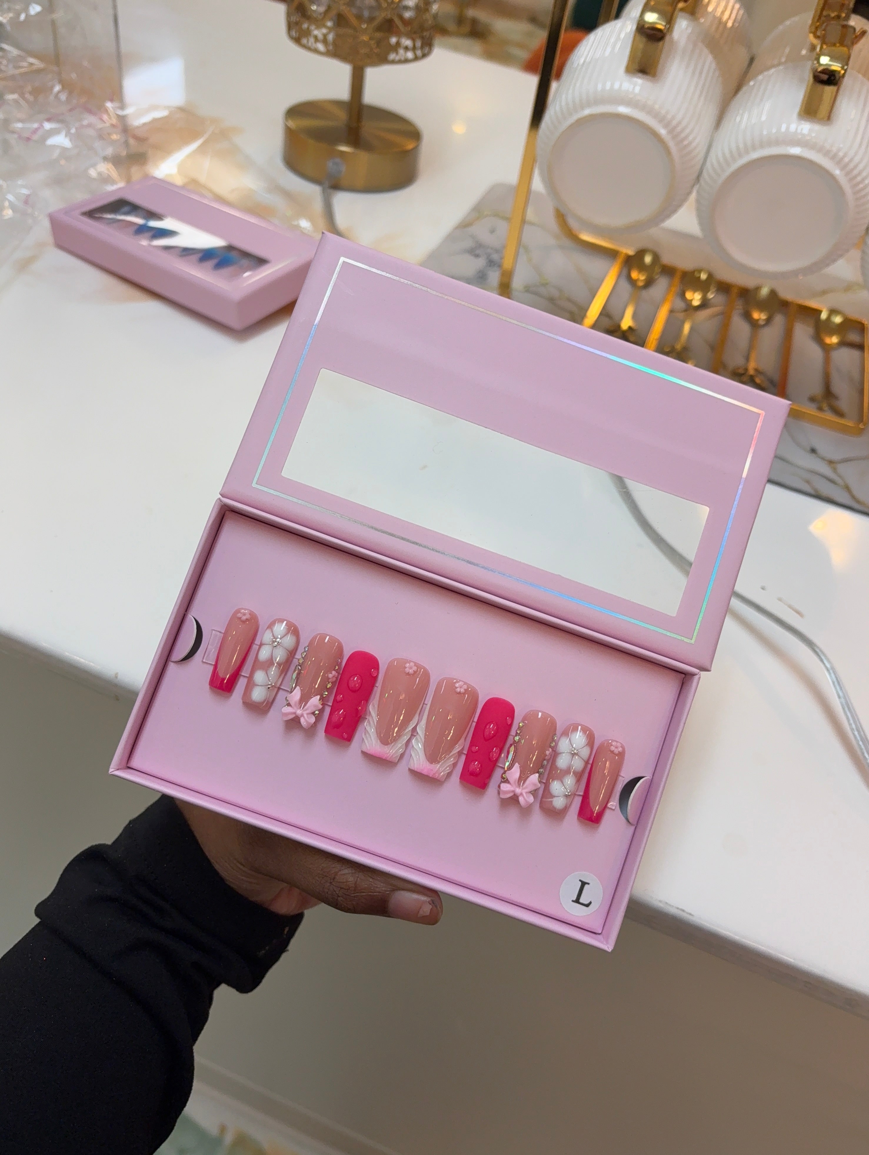 Custom charmer press on nails