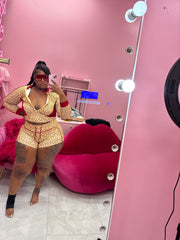 So Cheetah 2 piece short set