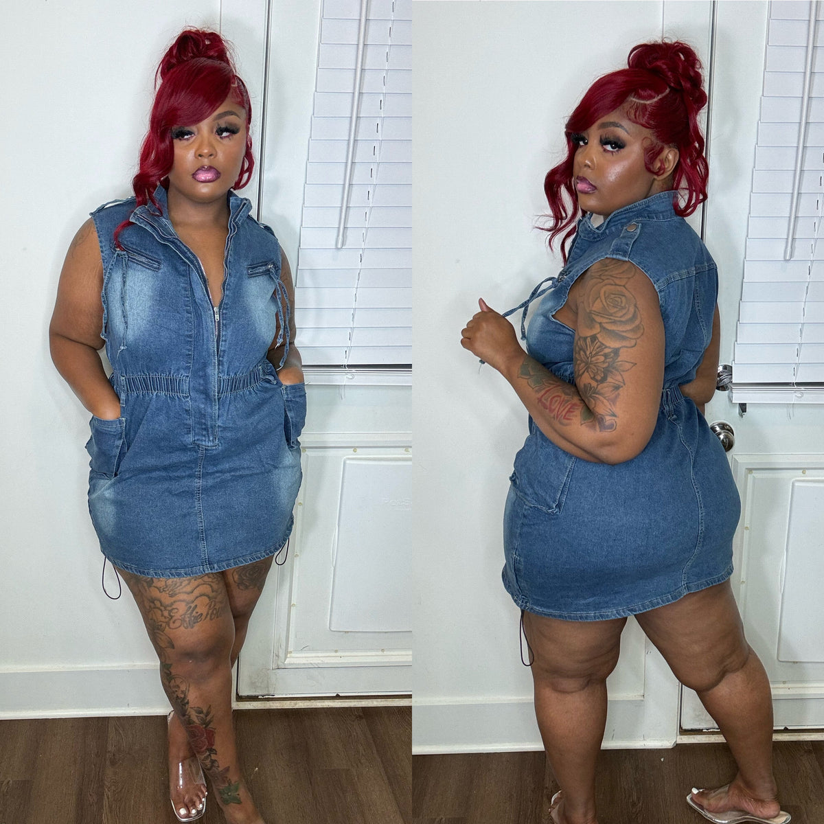 The Fierce Pocket Denim Dress