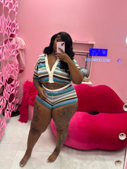 The Knit multi Color Short Set