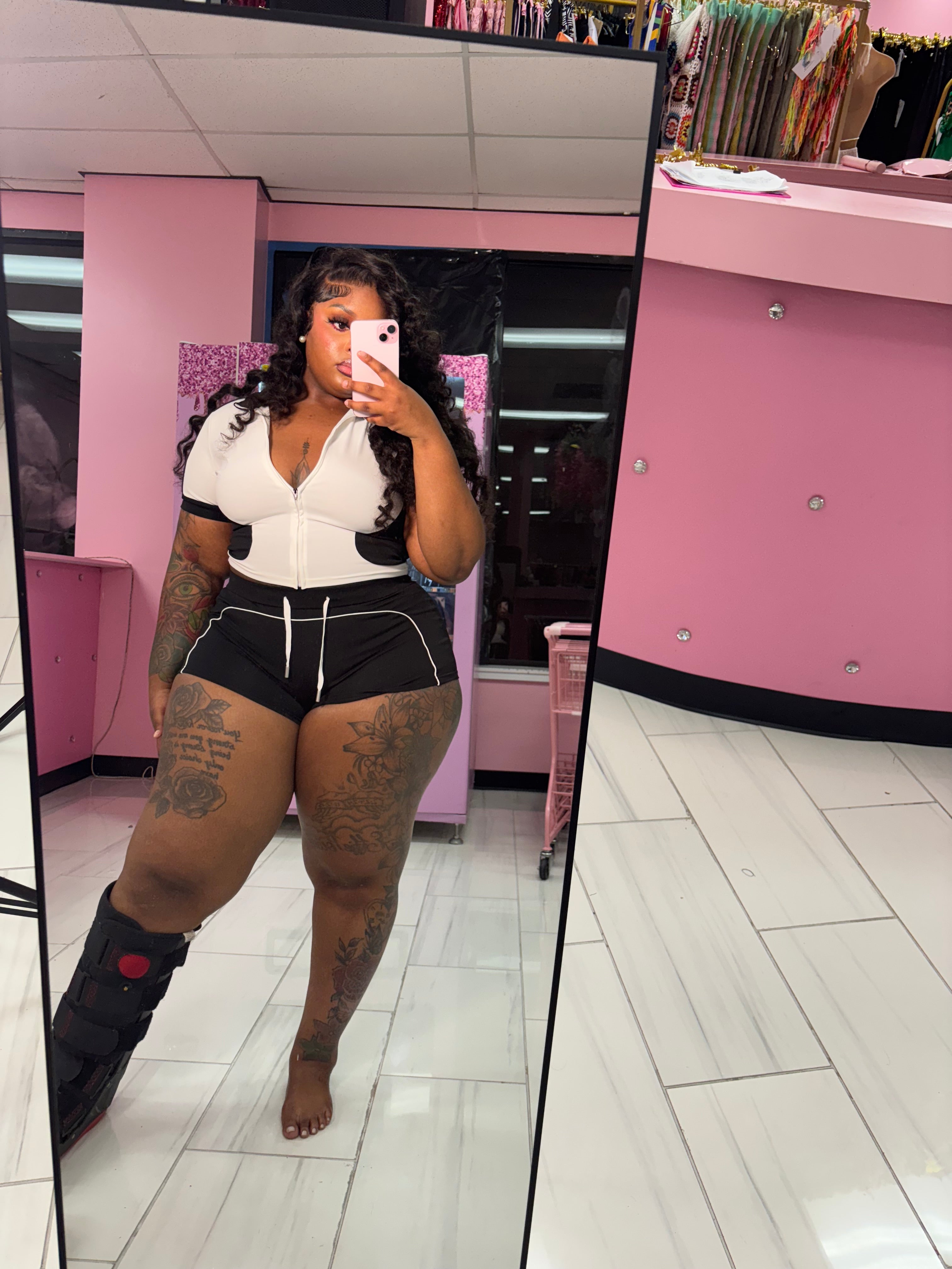 The color block Short Set