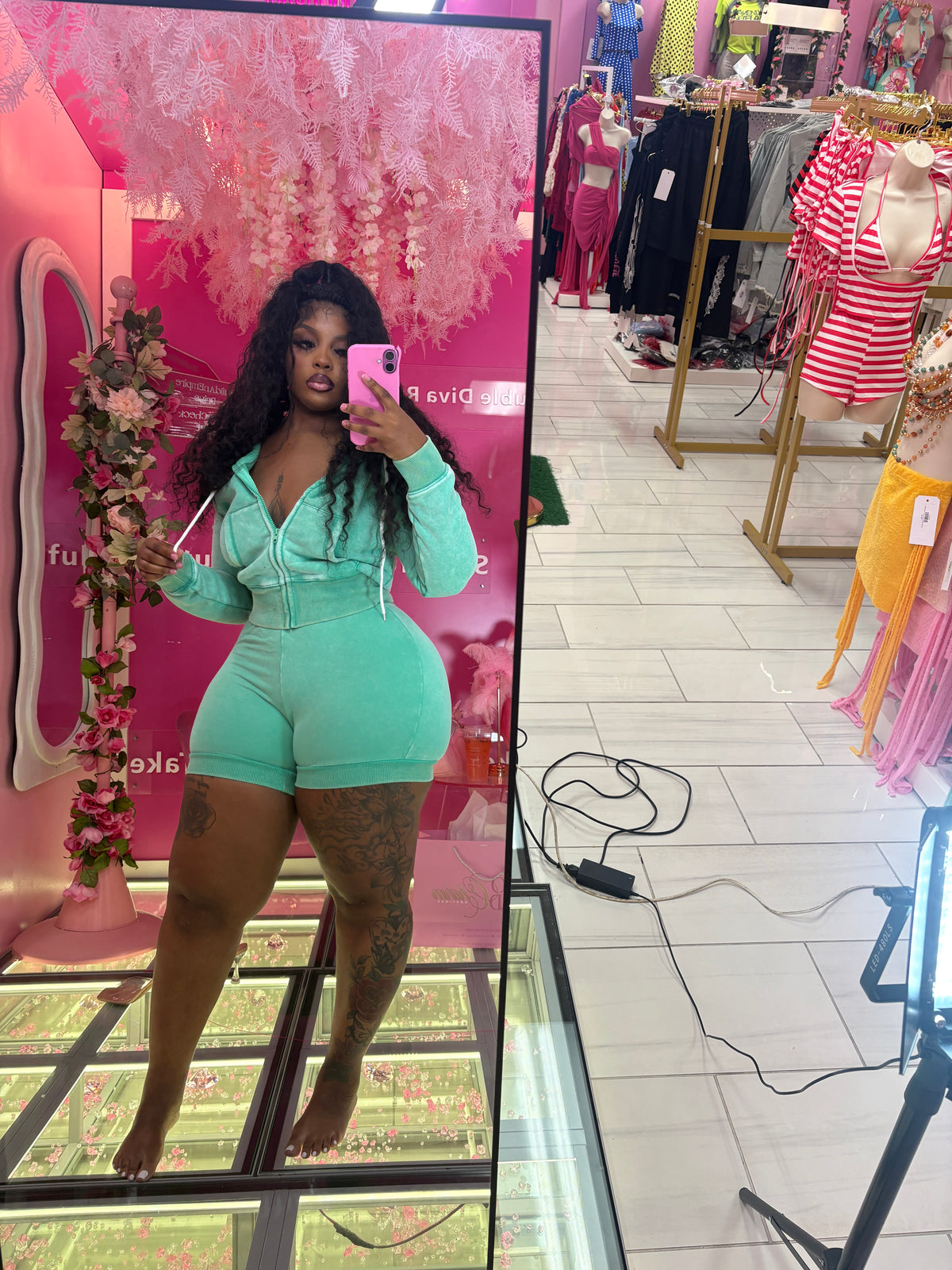 The Stone Wash Jacket Short set