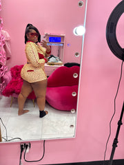 So Cheetah 2 piece short set
