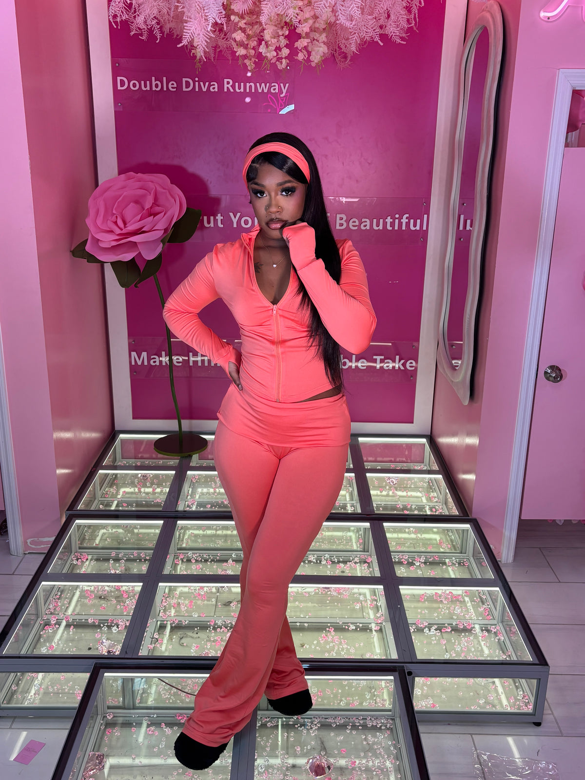 Three Piece Jacket Headband Lounge Set