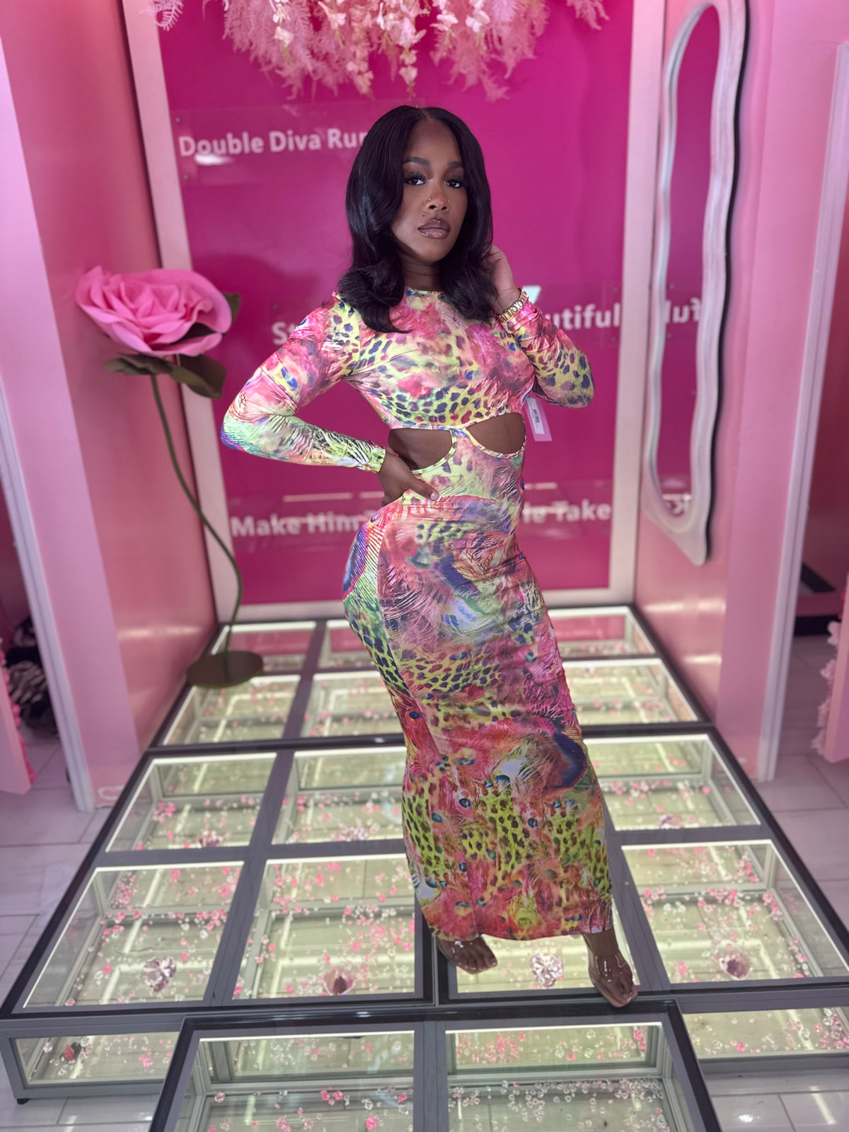 The Peacock Back Out Dress